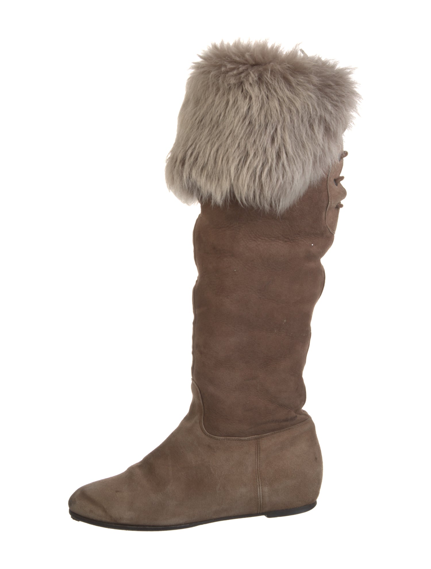 Max Mara Suede Slouch Boots