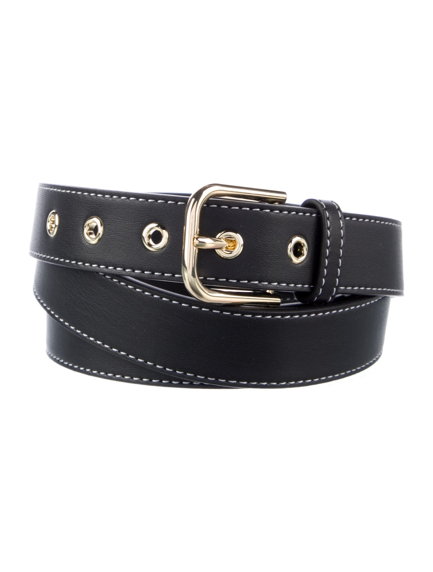Max Mara Leather Beaded Accents Belt