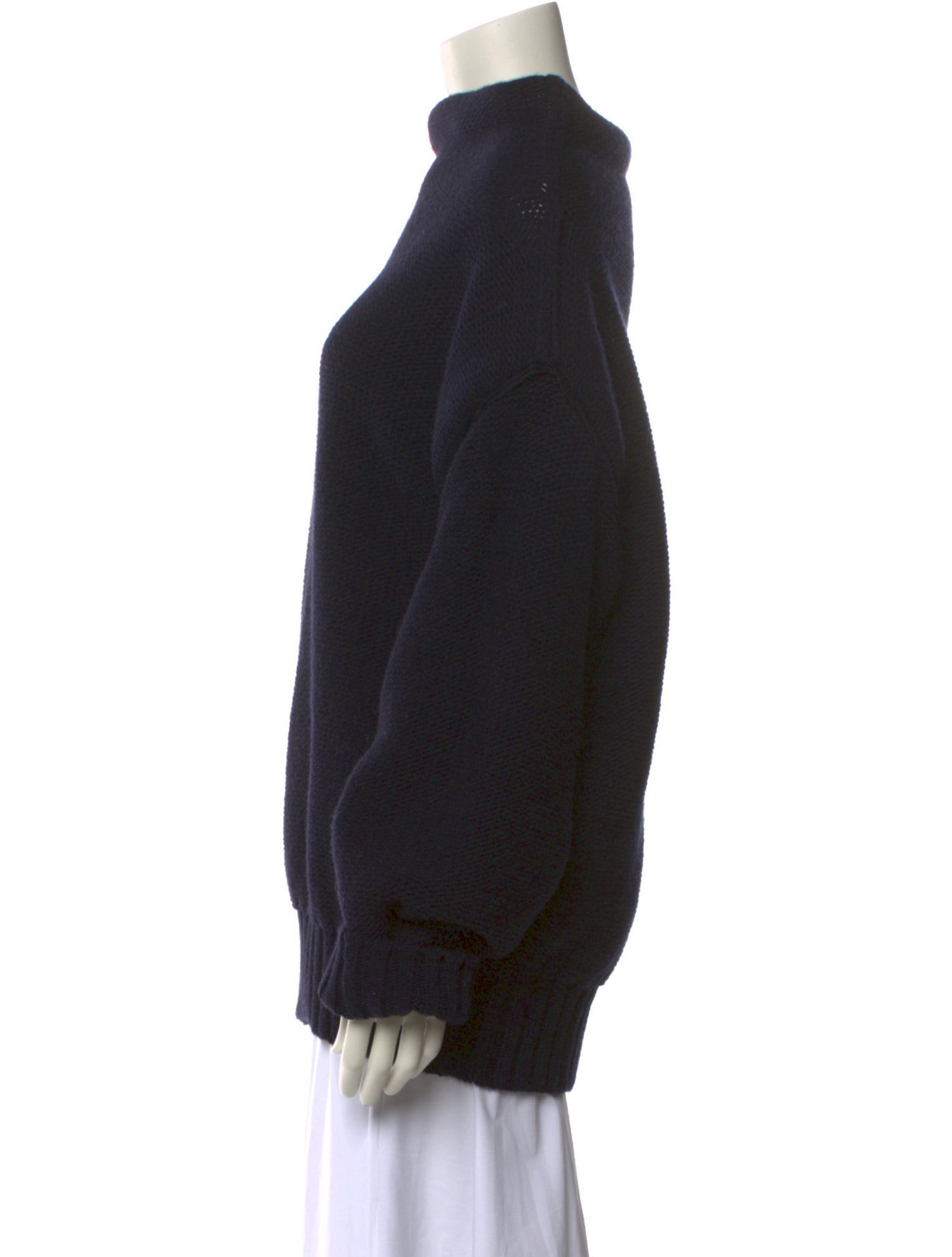 Max Mara Virgin Wool Mock Neck Sweater