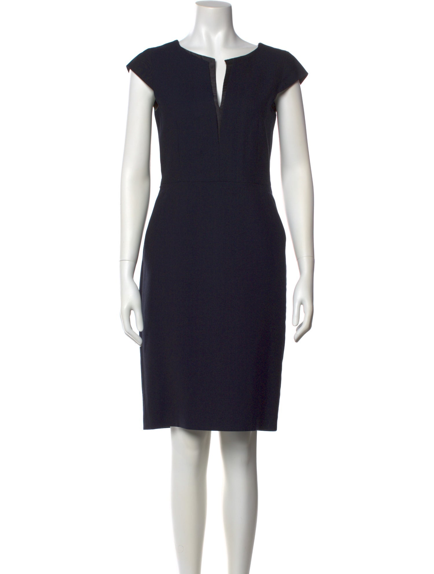 Max Mara Virgin Wool Knee-Length Dress
