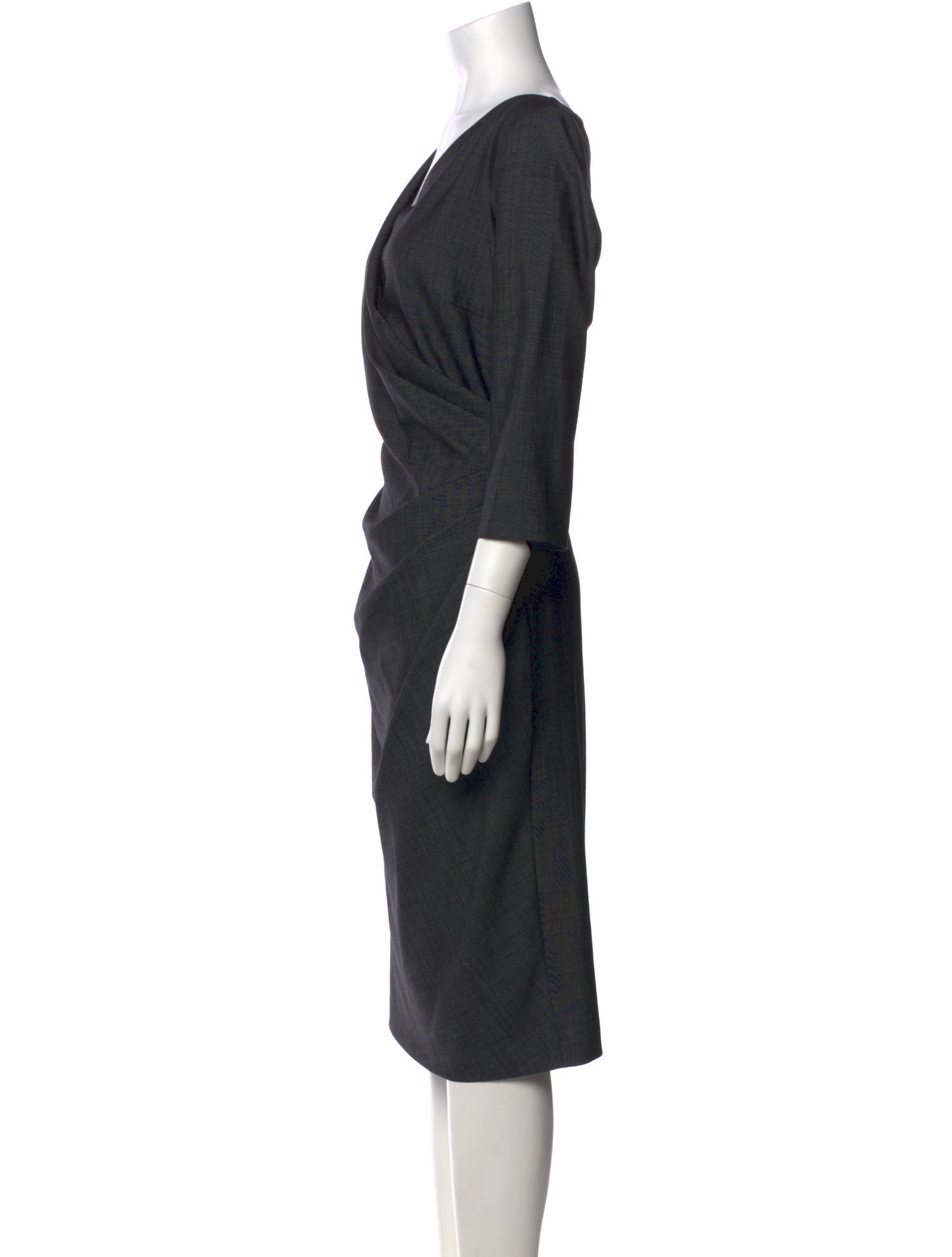 Max Mara Virgin Wool Midi Length Dress