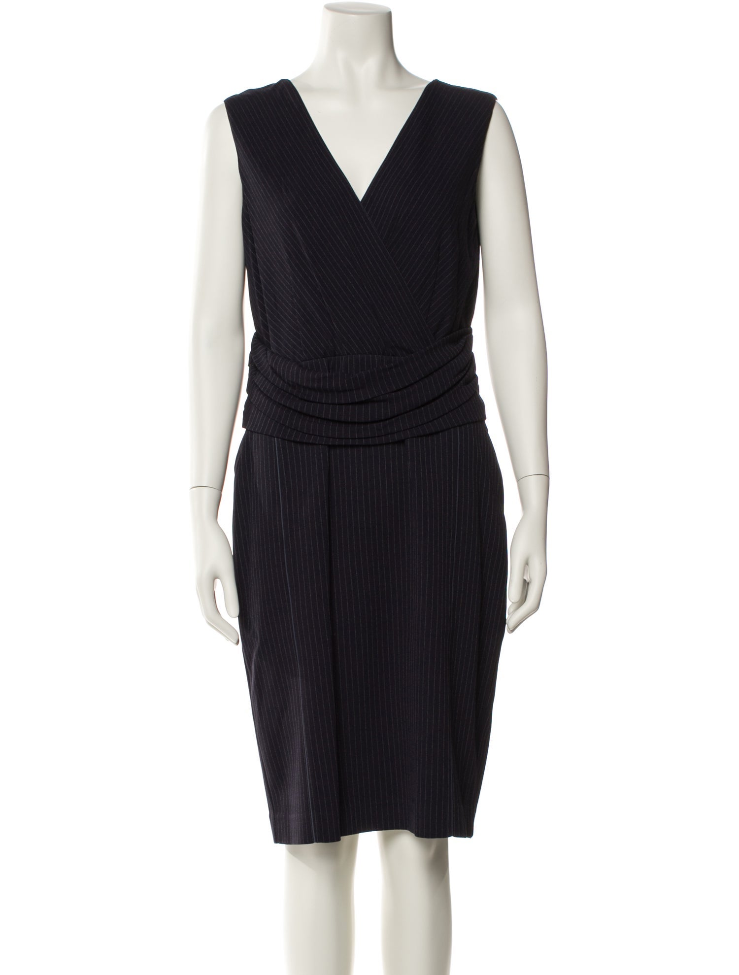 Max Mara V-Neck Knee-Length Dress