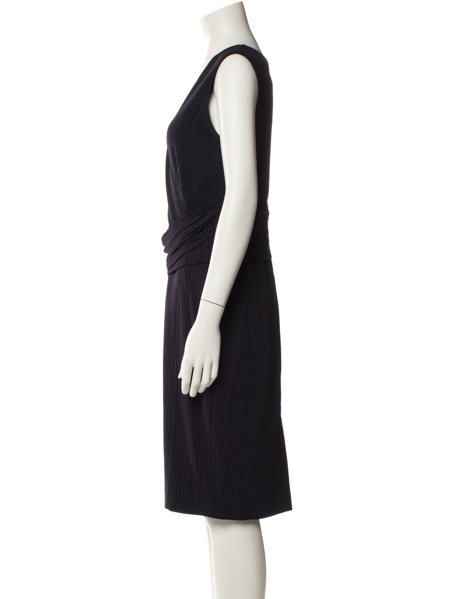 Max Mara V-Neck Knee-Length Dress