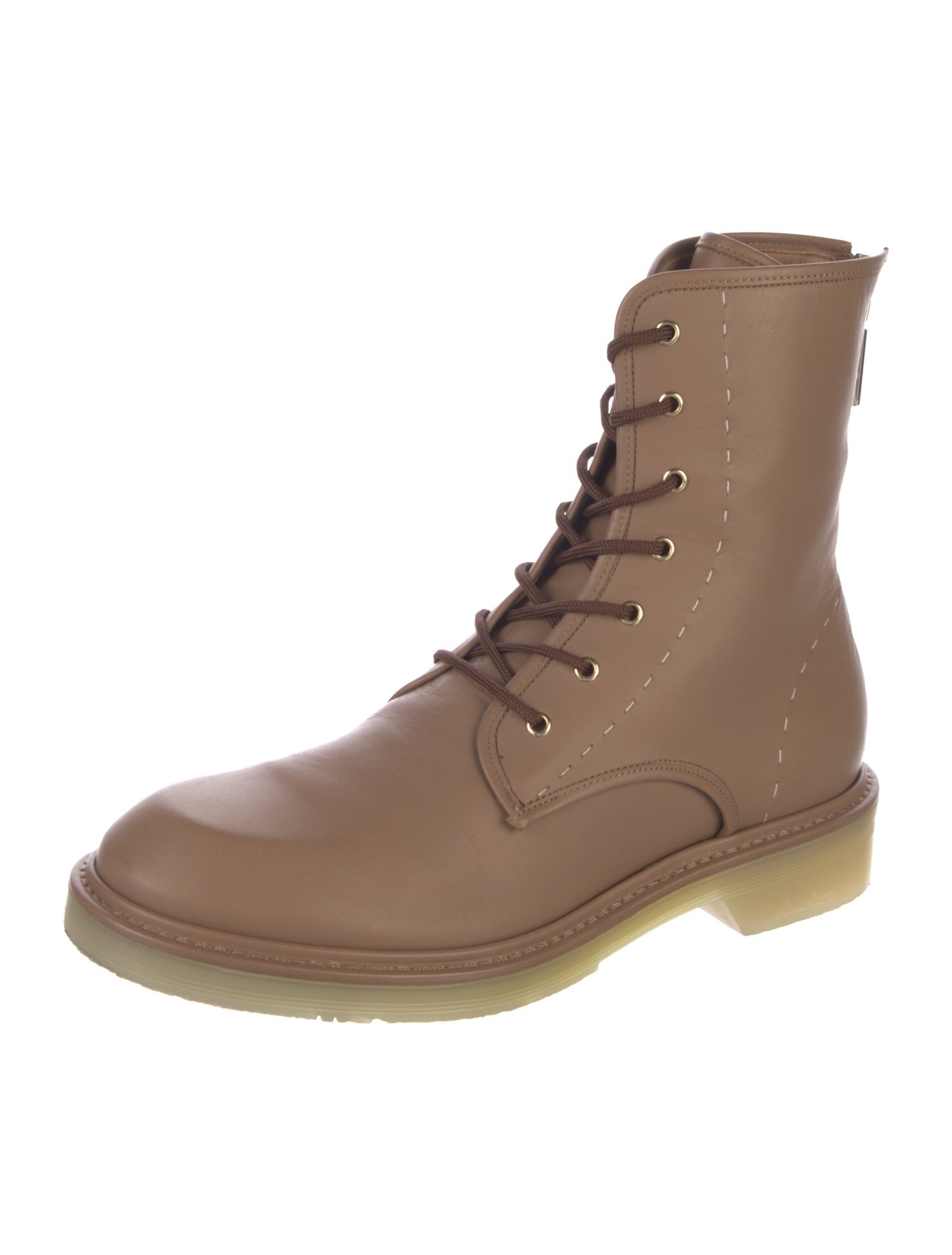 Max Mara Leather Combat Boots