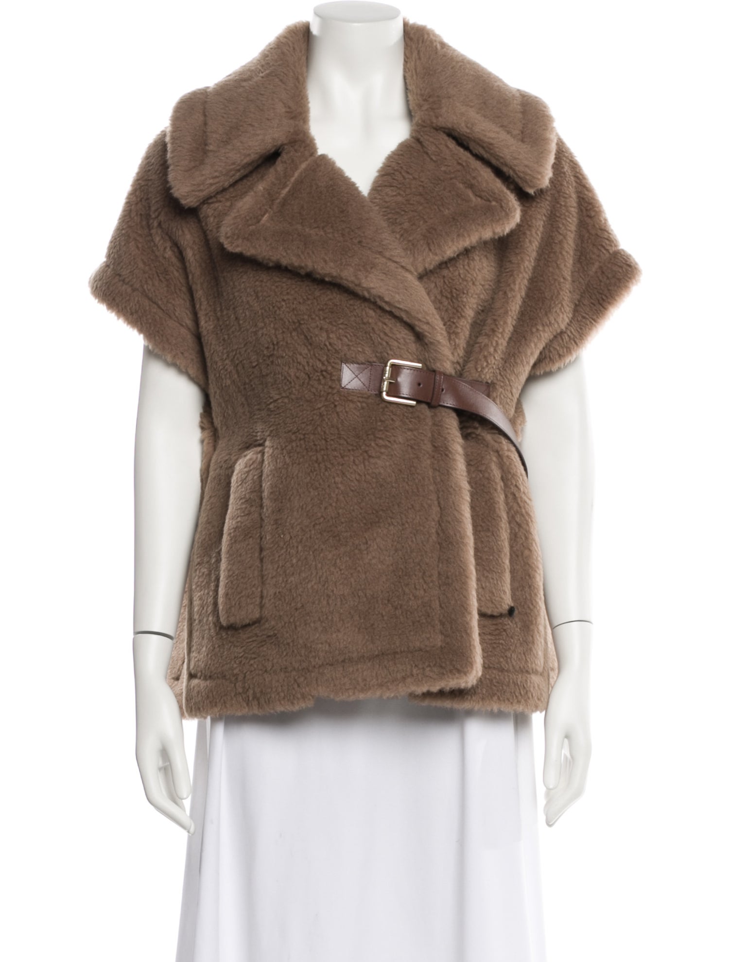 Max Mara Camel Hair Faux Fur Jacket