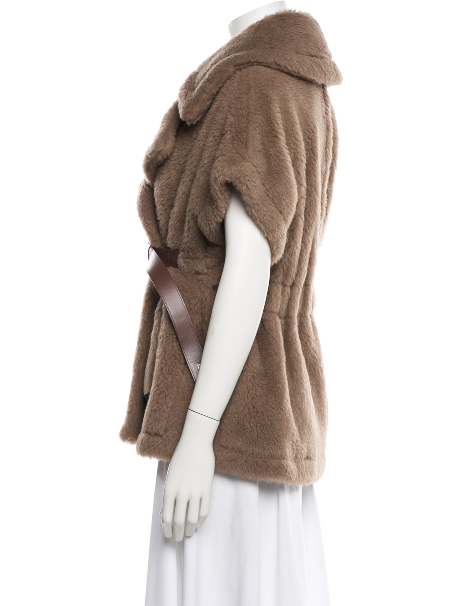 Max Mara Camel Hair Faux Fur Jacket