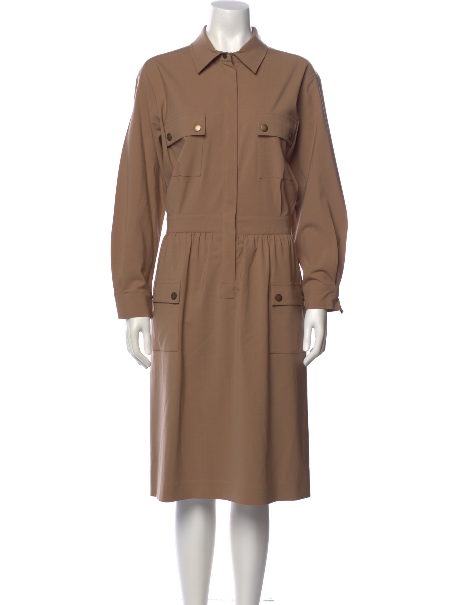 Max Mara Virgin Wool Midi Length Dress