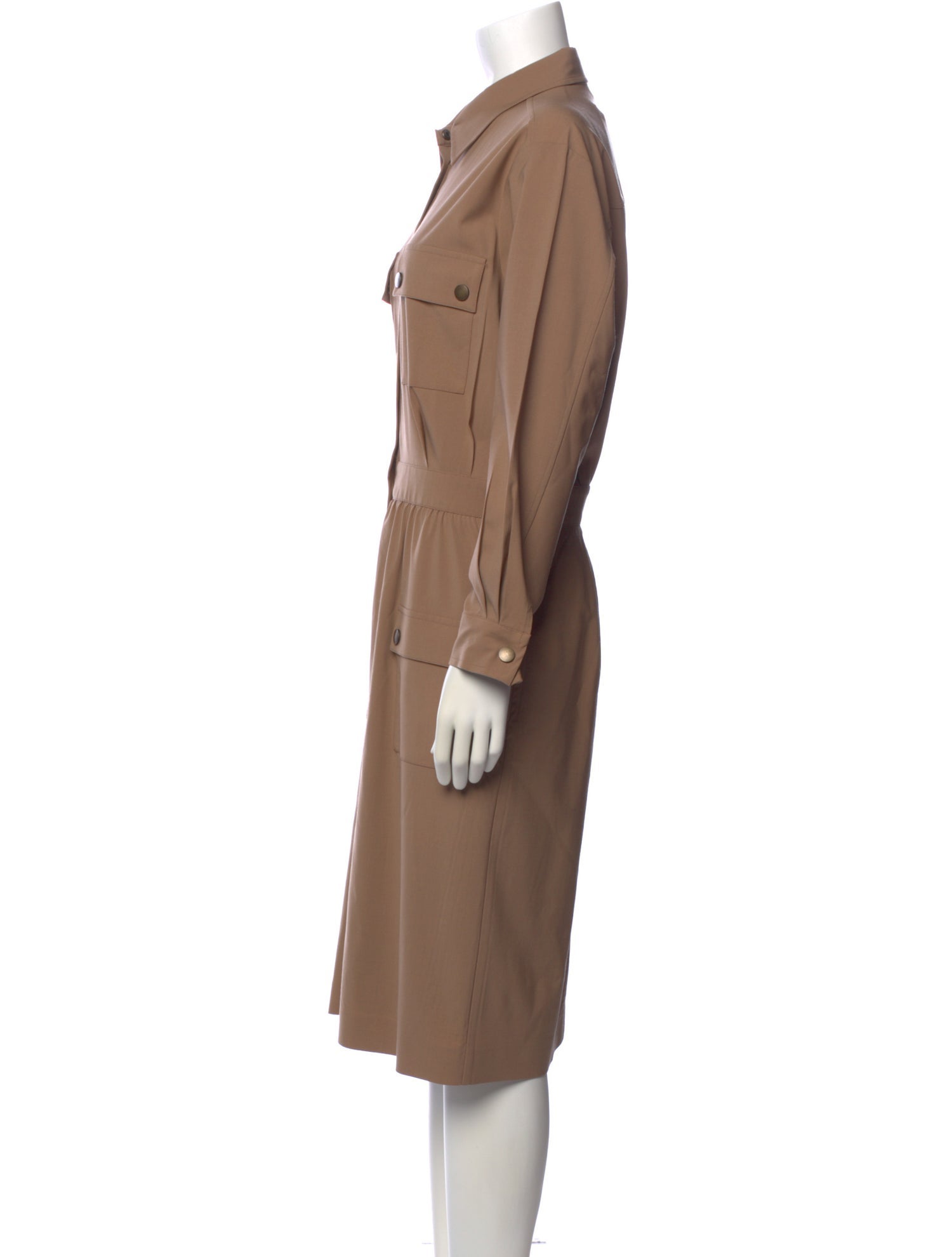 Max Mara Virgin Wool Midi Length Dress