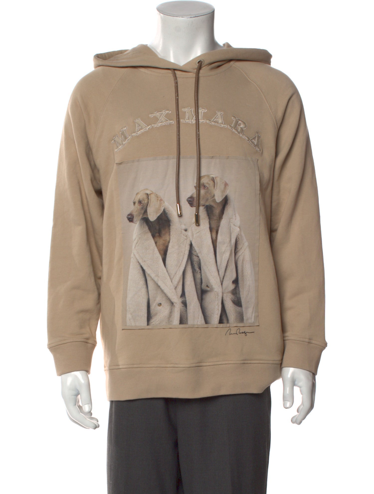 Max Mara Graphic Print Crew Neck Hoodie