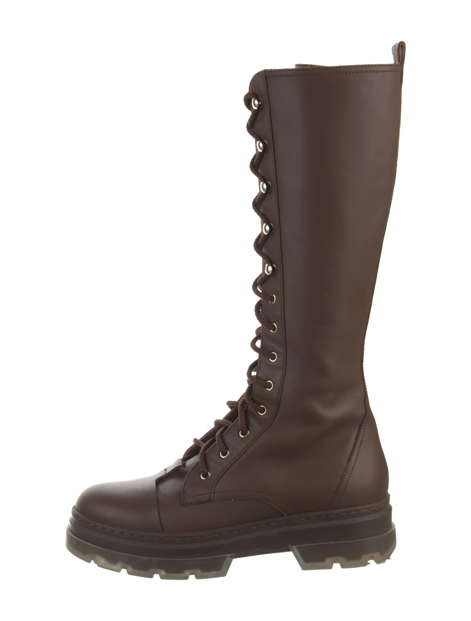 Max Mara Leather Combat Boots