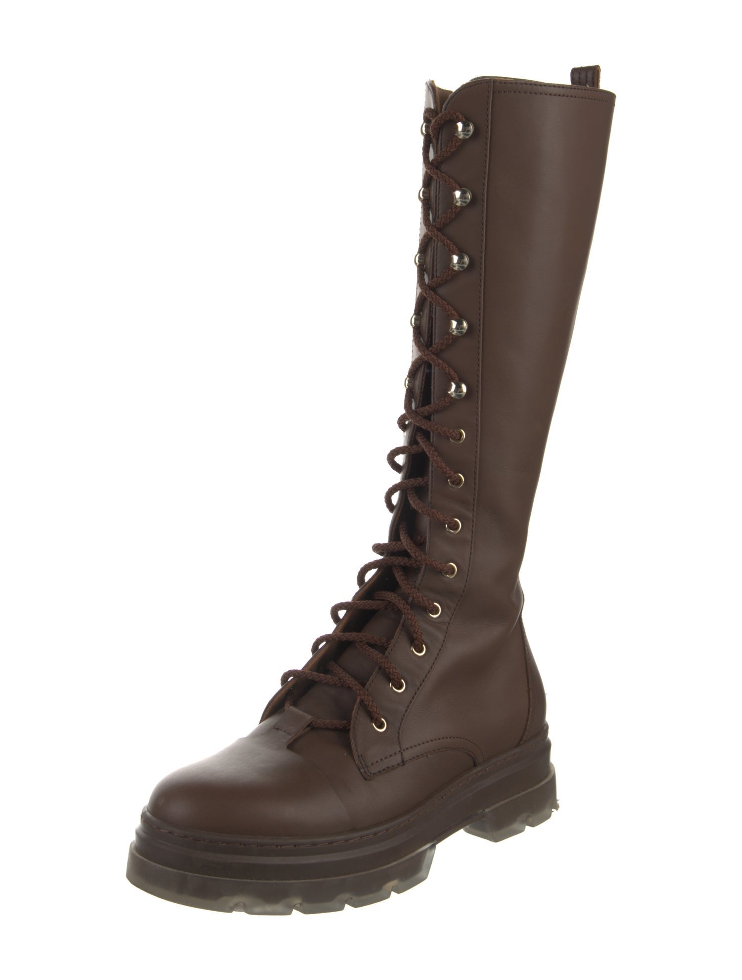 Max Mara Leather Combat Boots