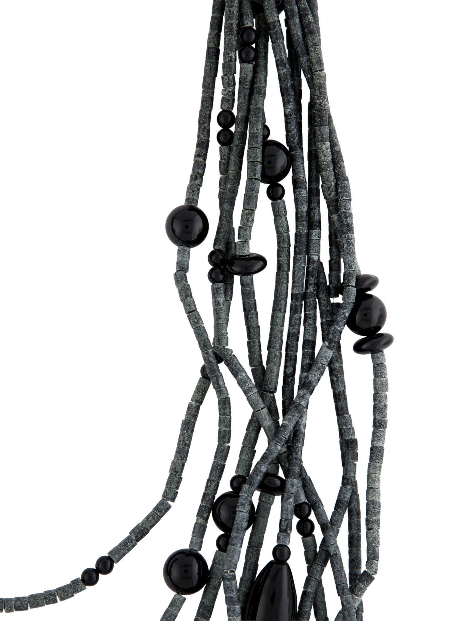 Max Mara Beaded Multi-Strand Toggle Necklace