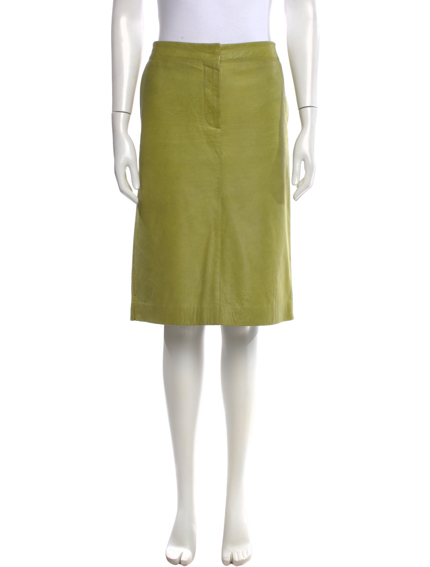 Max Mara Leather Knee-Length Skirt