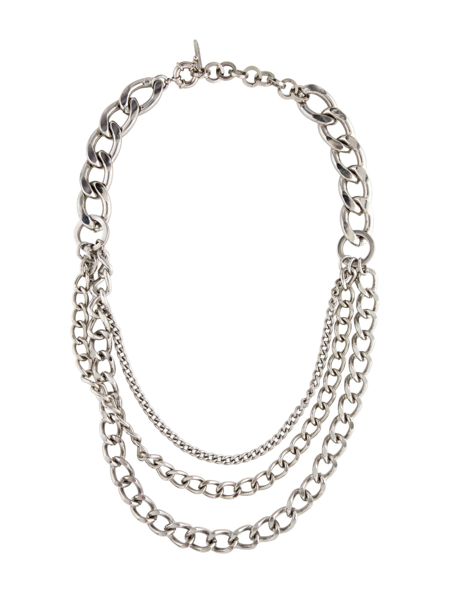 Max Mara Chain Link Multistrand Necklace