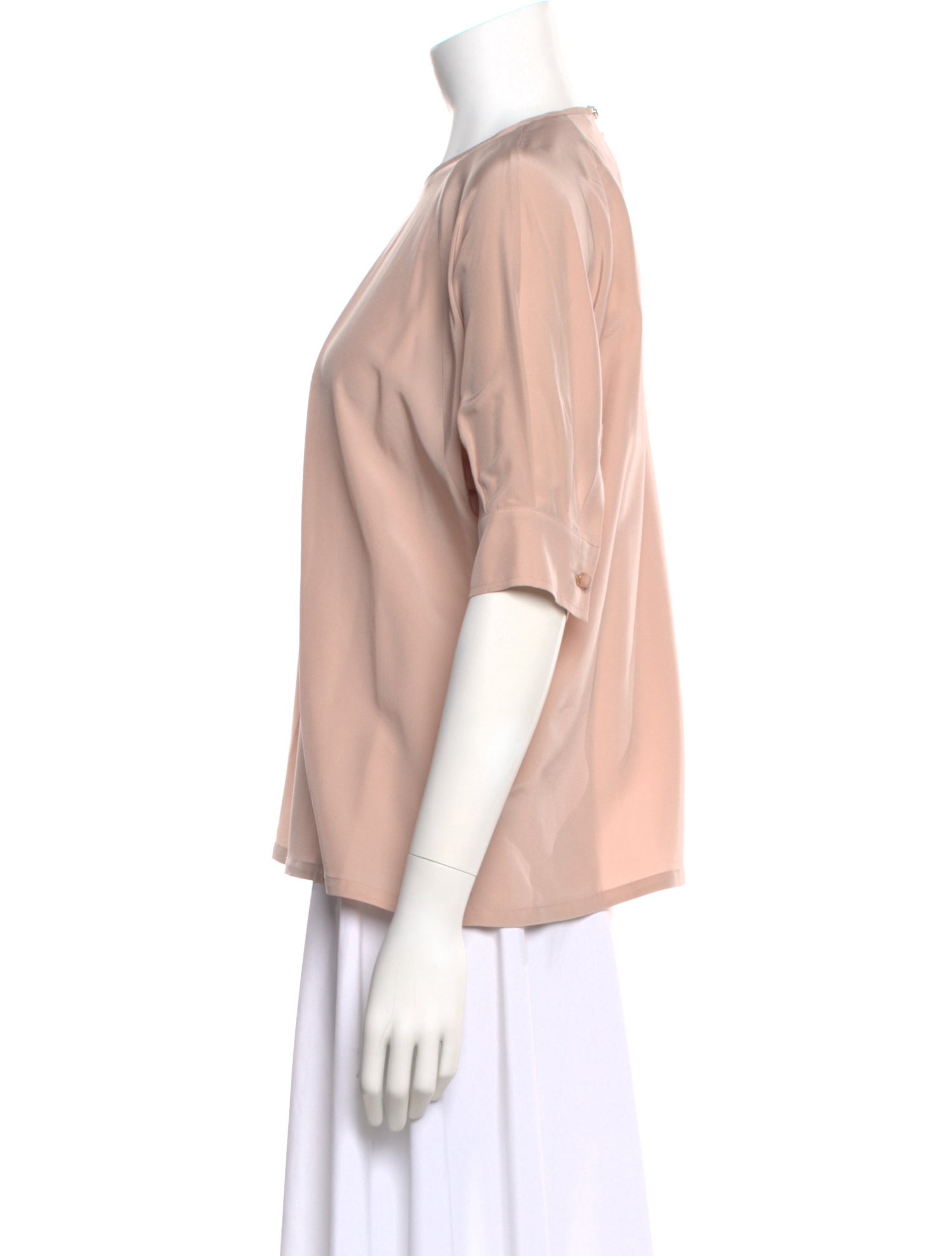 Max Mara Silk Crew Neck Blouse w/ Tags