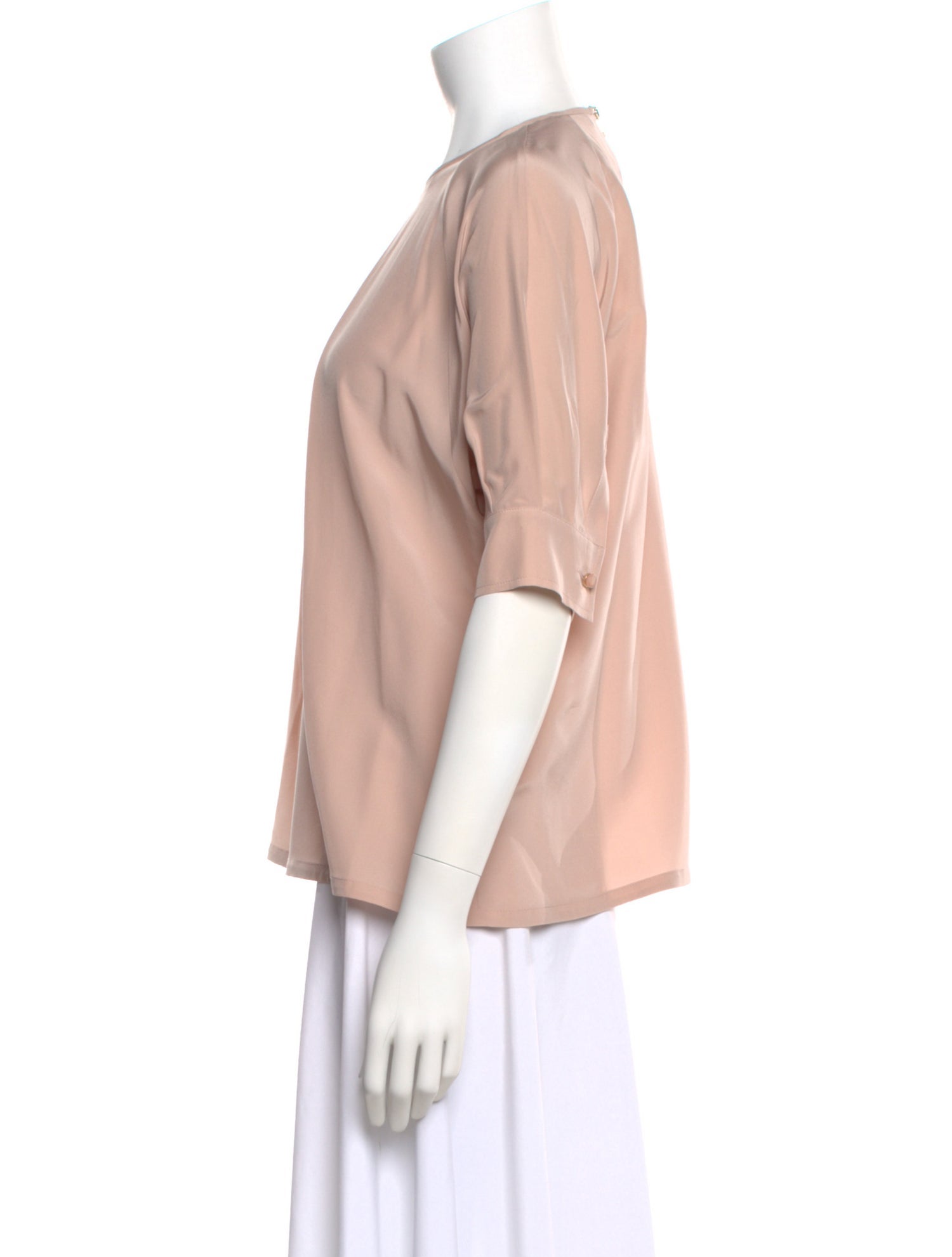 Max Mara Silk Crew Neck Blouse w/ Tags