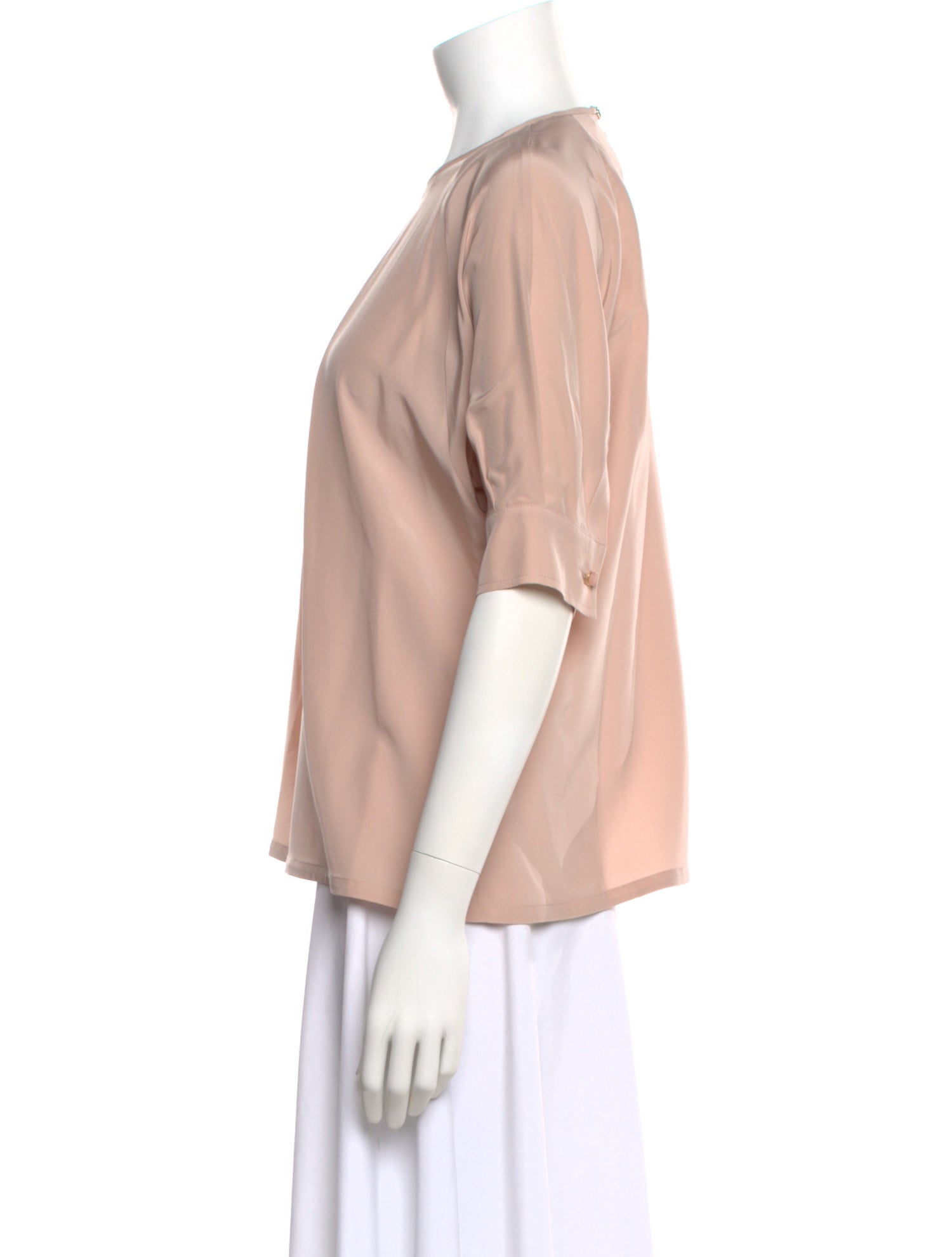 Max Mara Silk Crew Neck Blouse w/ Tags