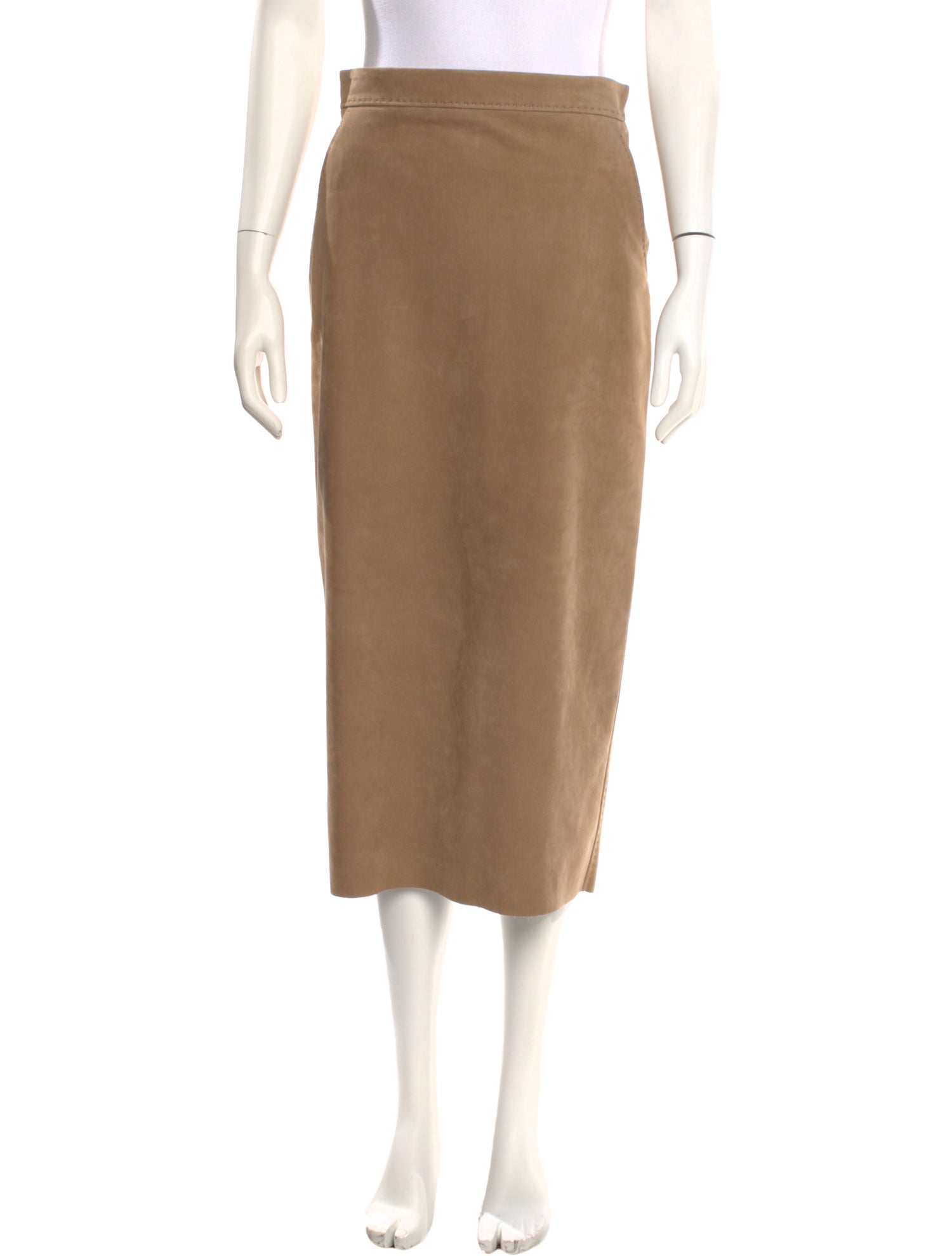 Max Mara Calf Leather Midi Length Skirt w/ Tags