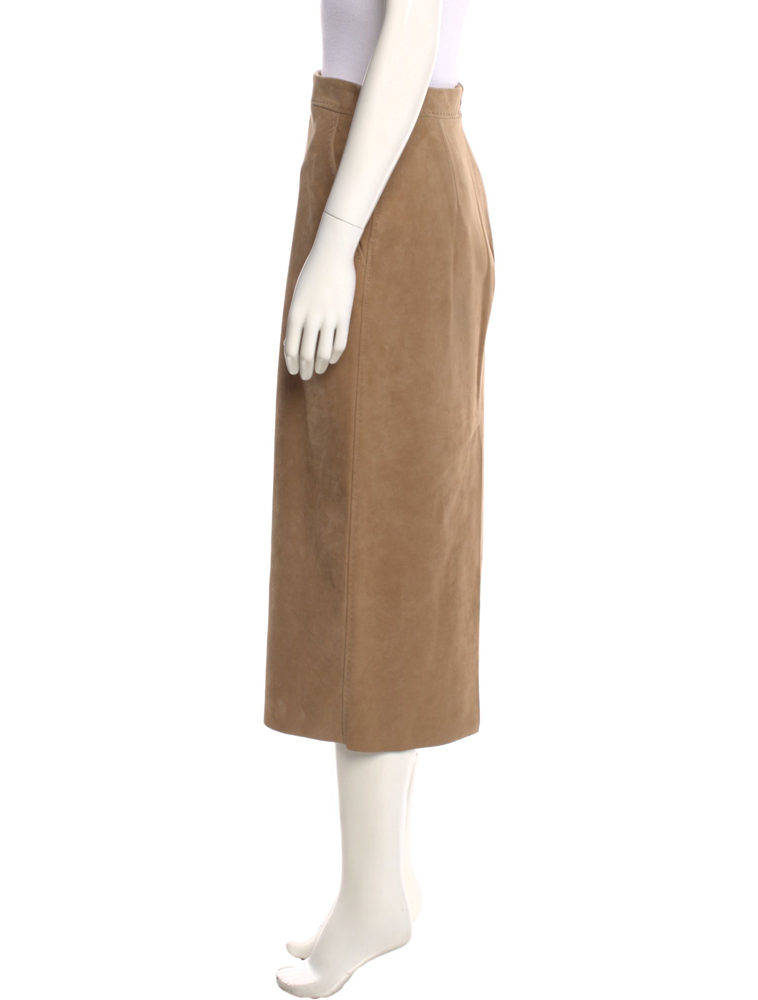Max Mara Calf Leather Midi Length Skirt w/ Tags