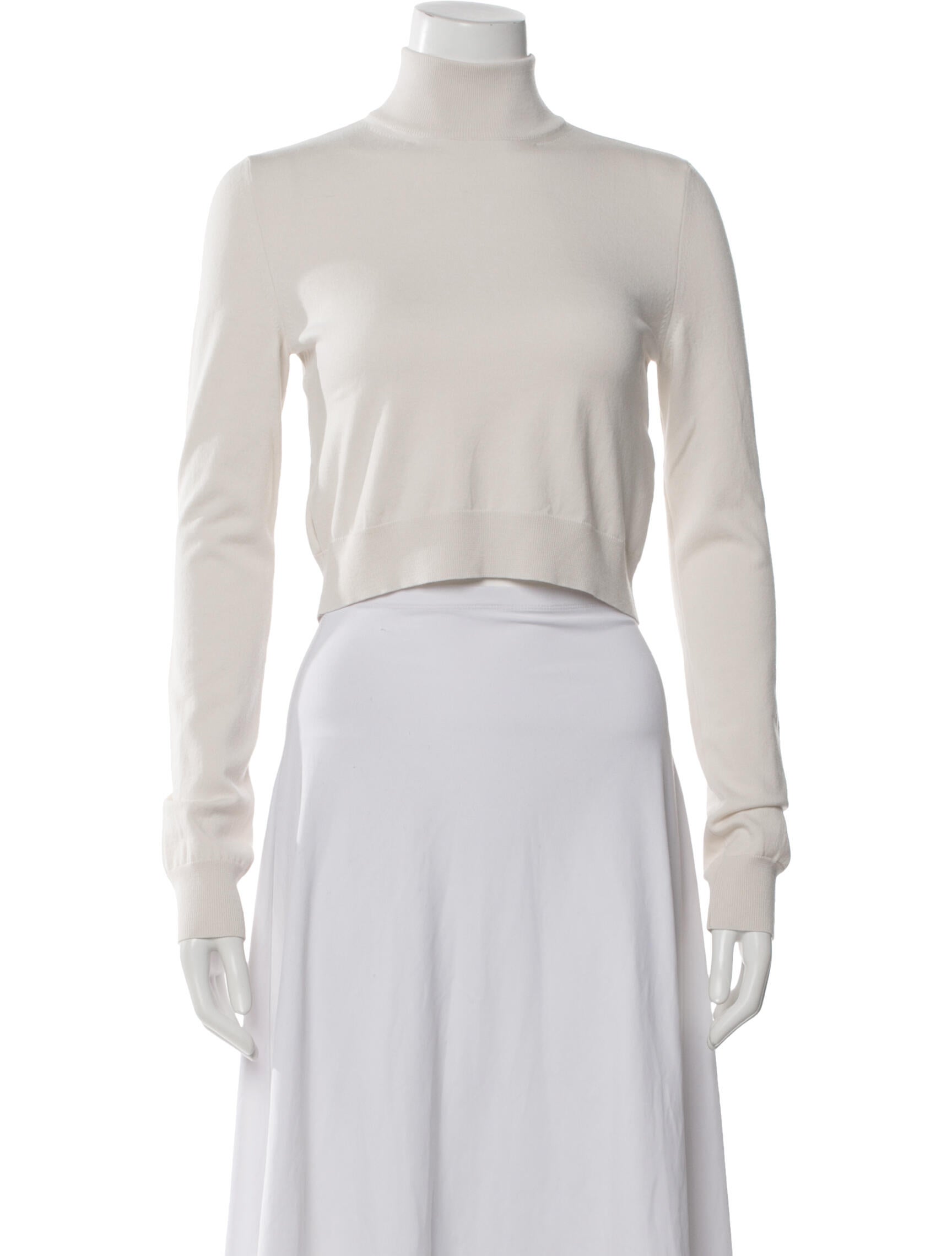 Max Mara Wool Turtleneck Crop Top