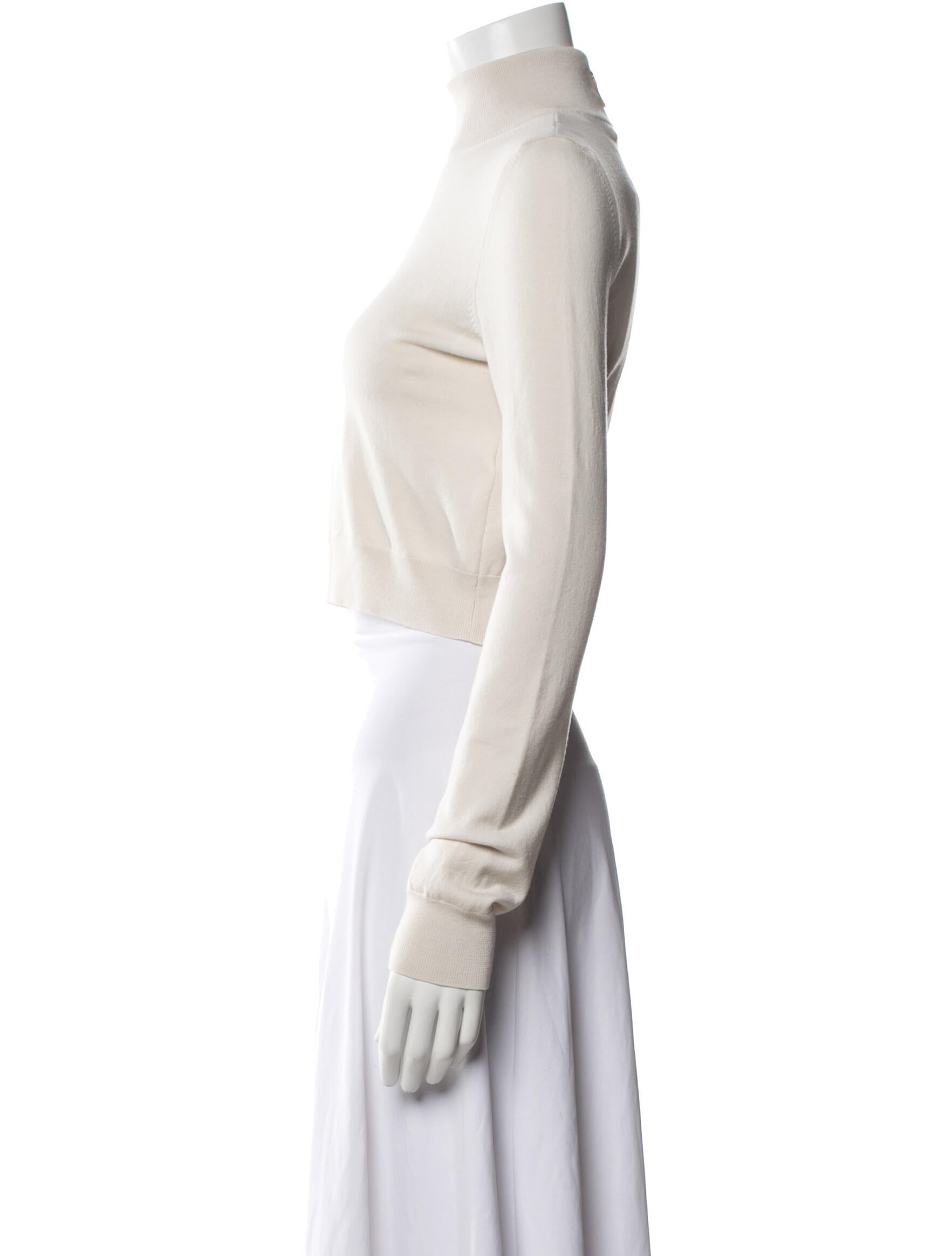 Max Mara Wool Turtleneck Crop Top