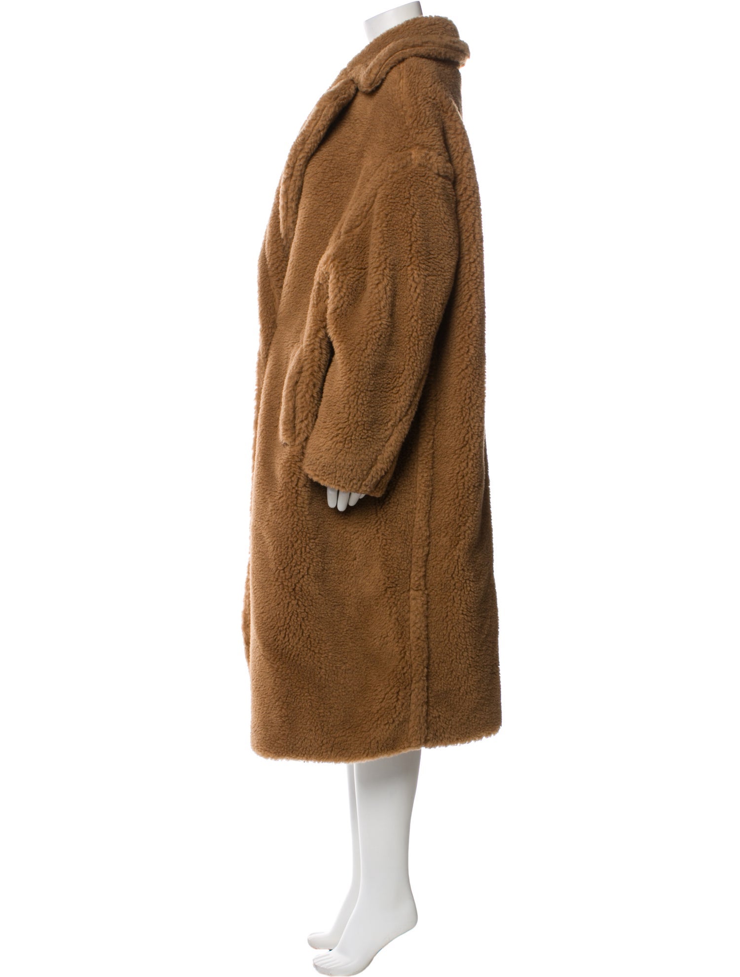 Max Mara Camel Hair Faux Fur Coat