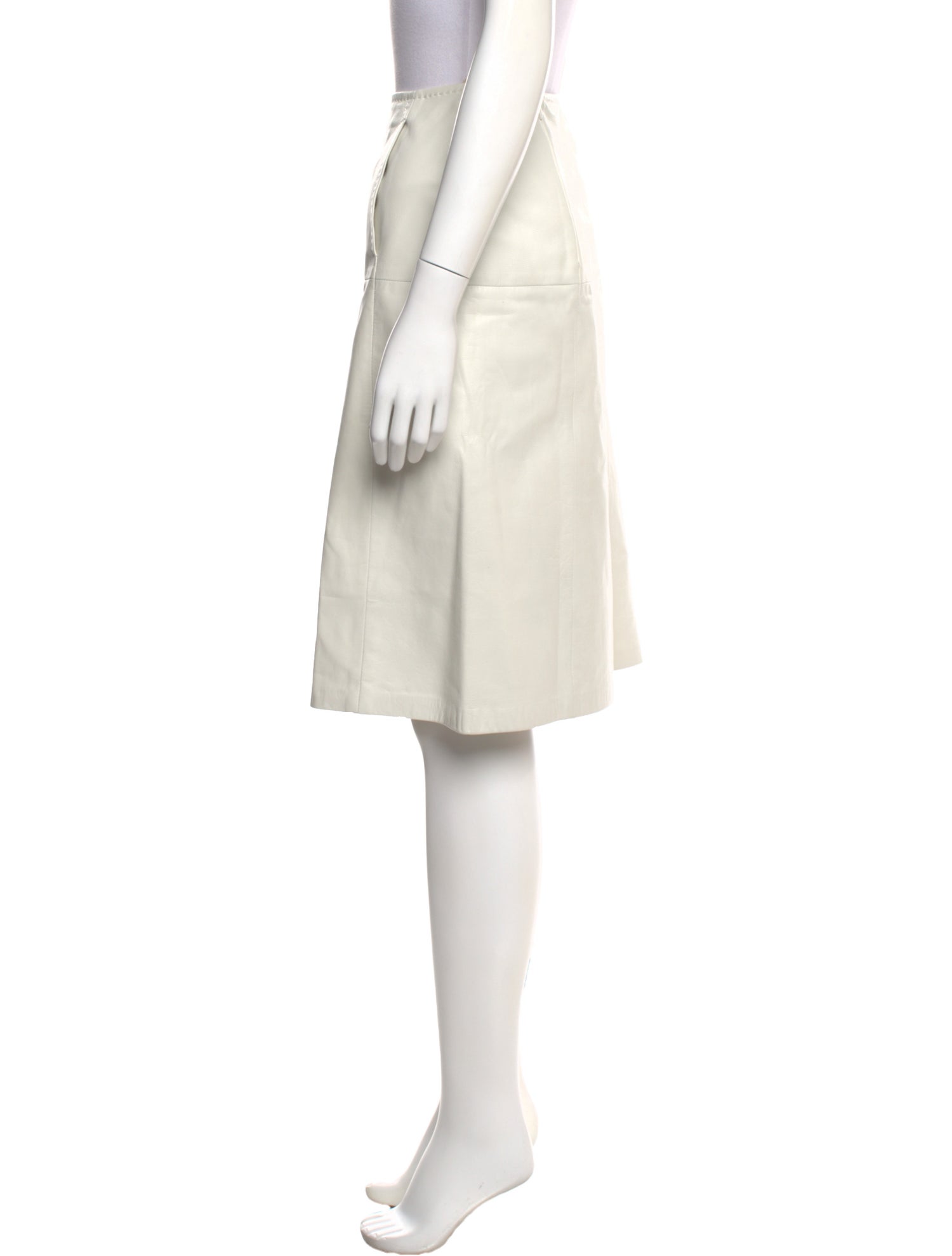 Max Mara Leather Knee-Length Skirt