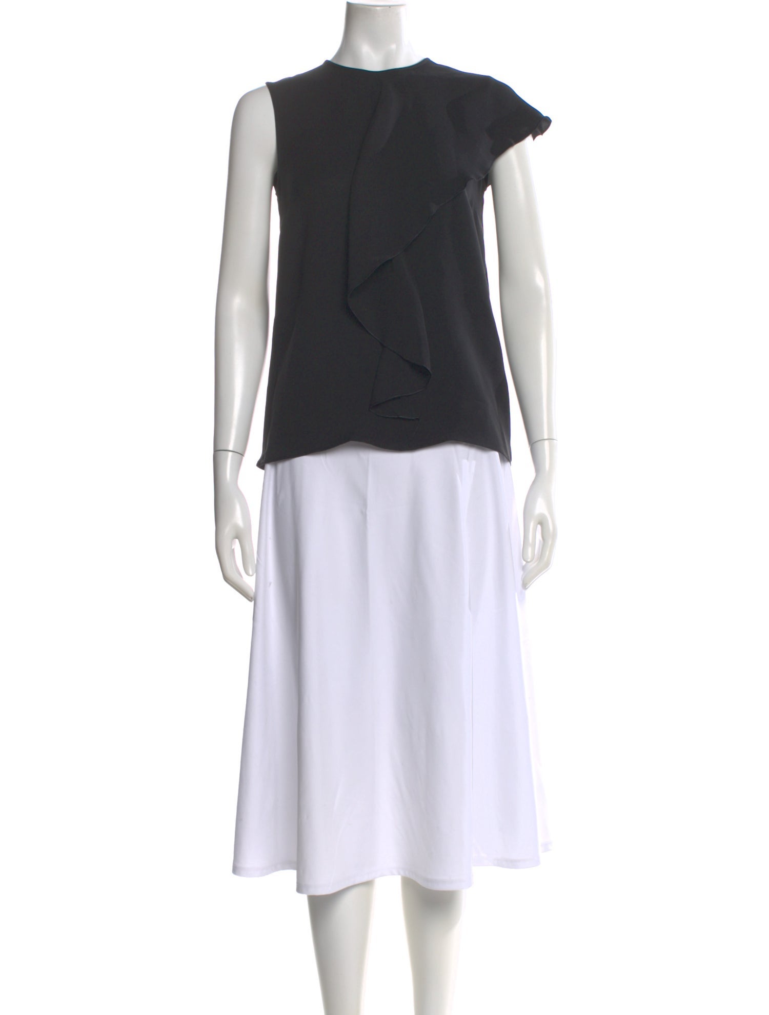 Max Mara Silk Crew Neck Top