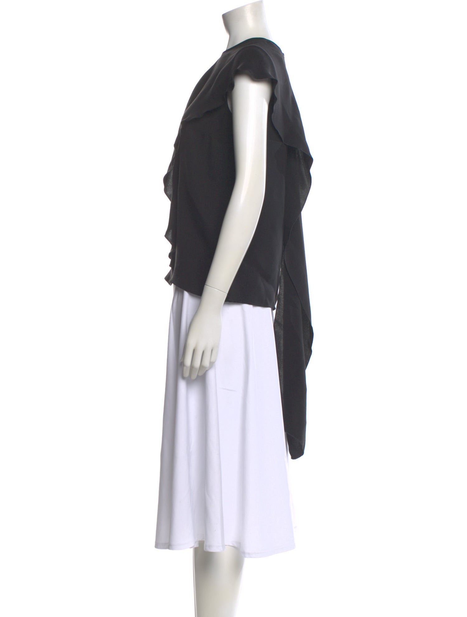 Max Mara Silk Crew Neck Top