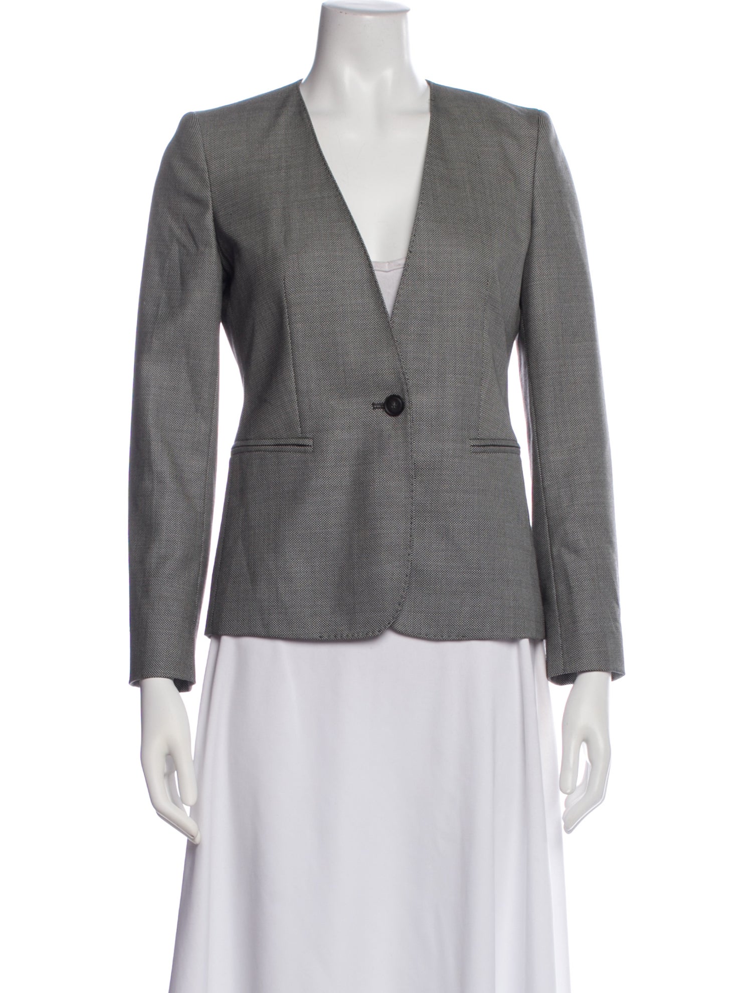 Max Mara Virgin Wool Printed Blazer