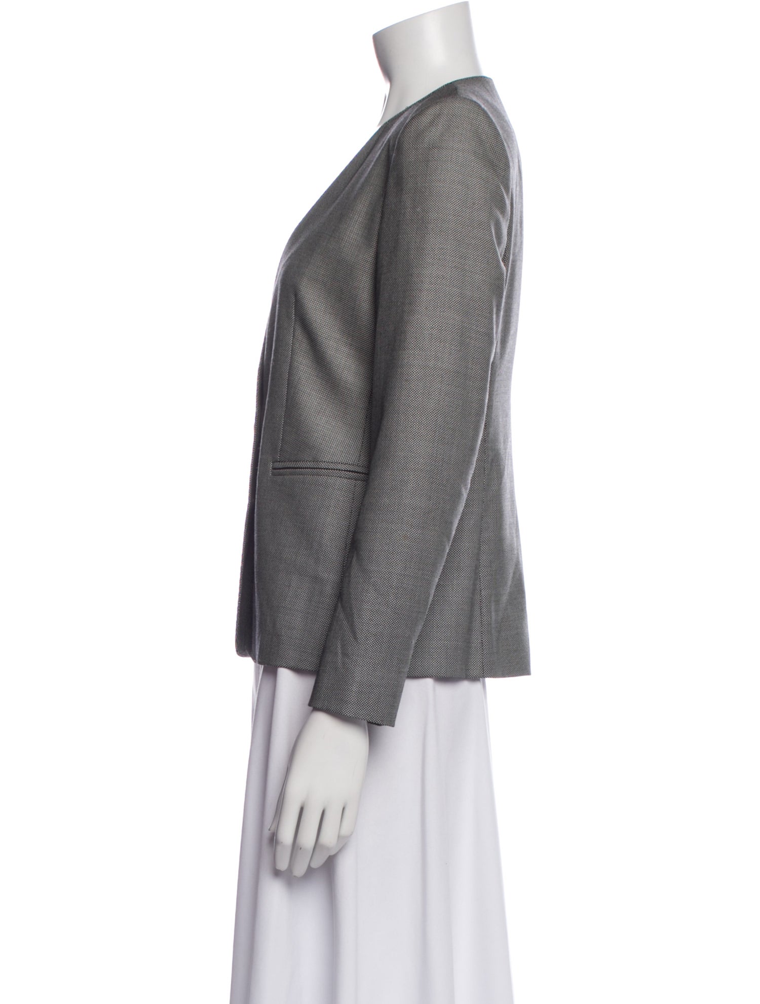 Max Mara Virgin Wool Printed Blazer