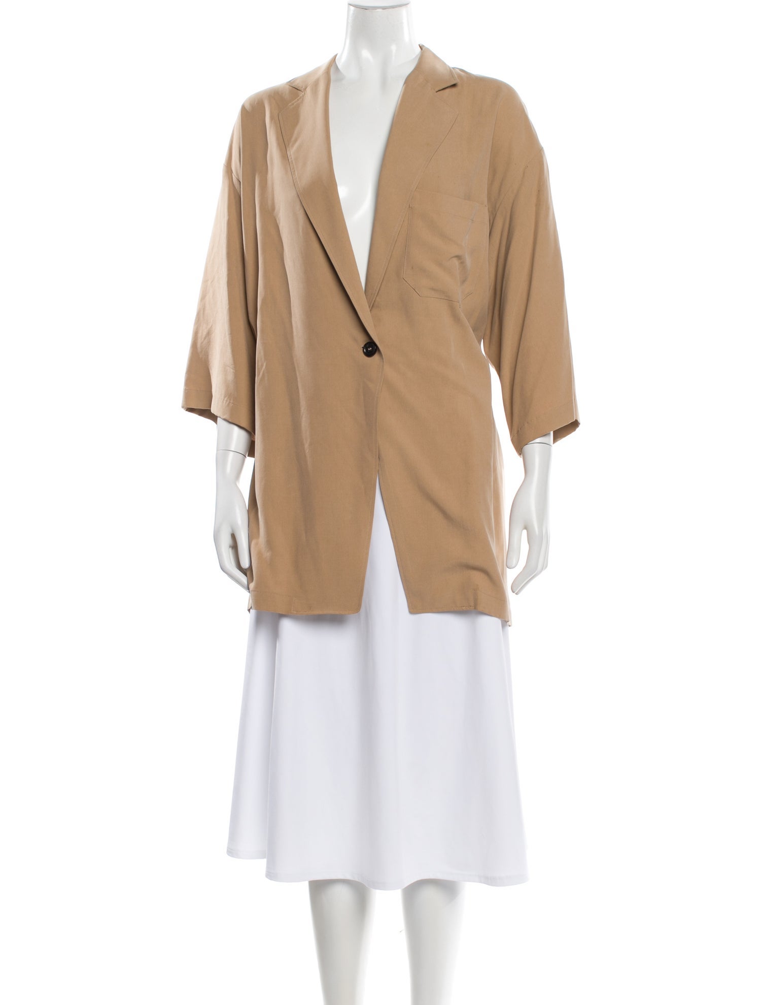 Max Mara Silk Three-Quarter Sleeve Blouse