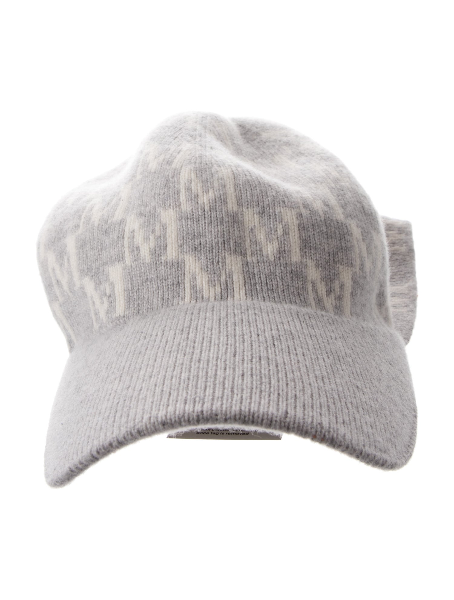 Max Mara Pattern Print Cashmere Knit Baseball Hat