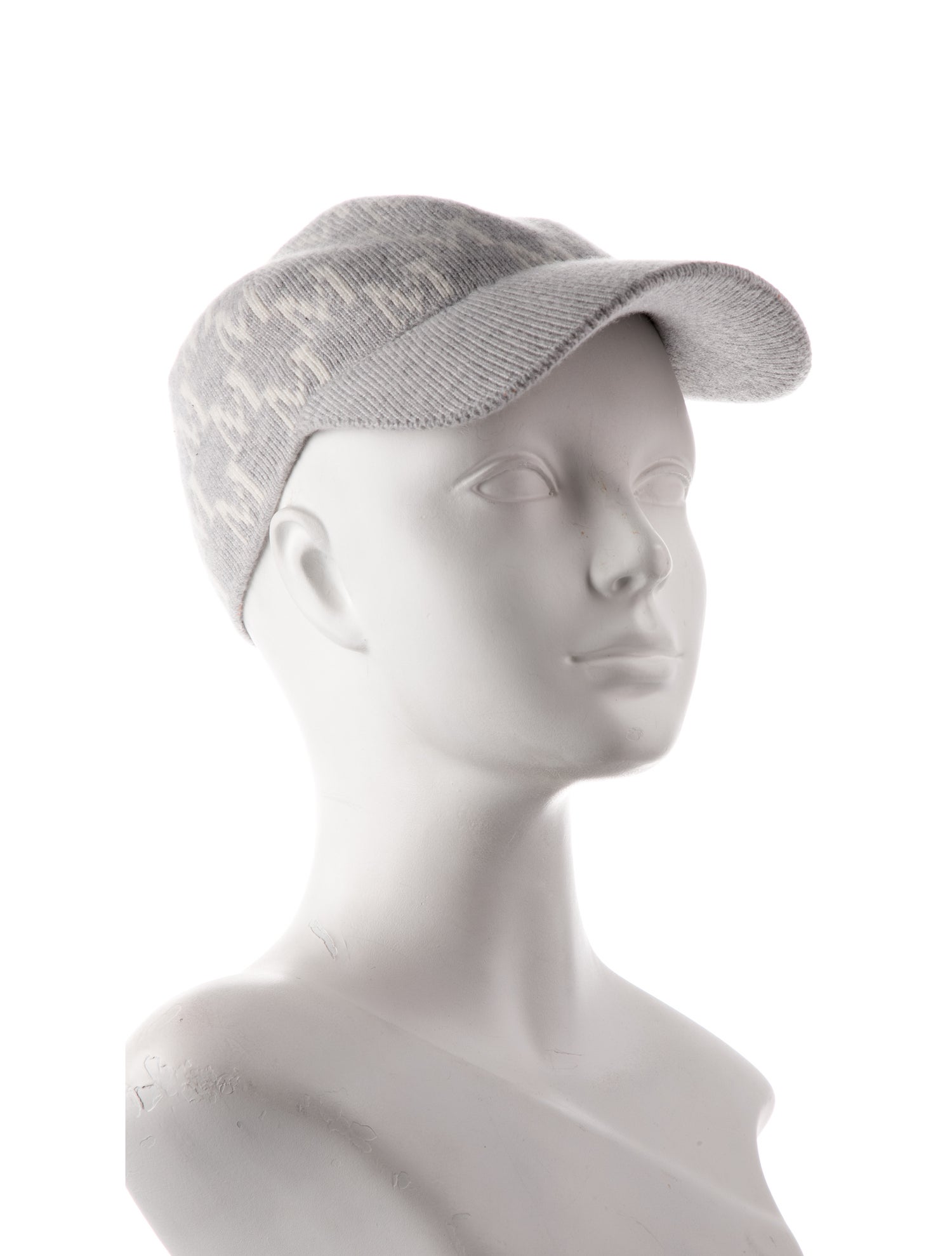 Max Mara Pattern Print Cashmere Knit Baseball Hat