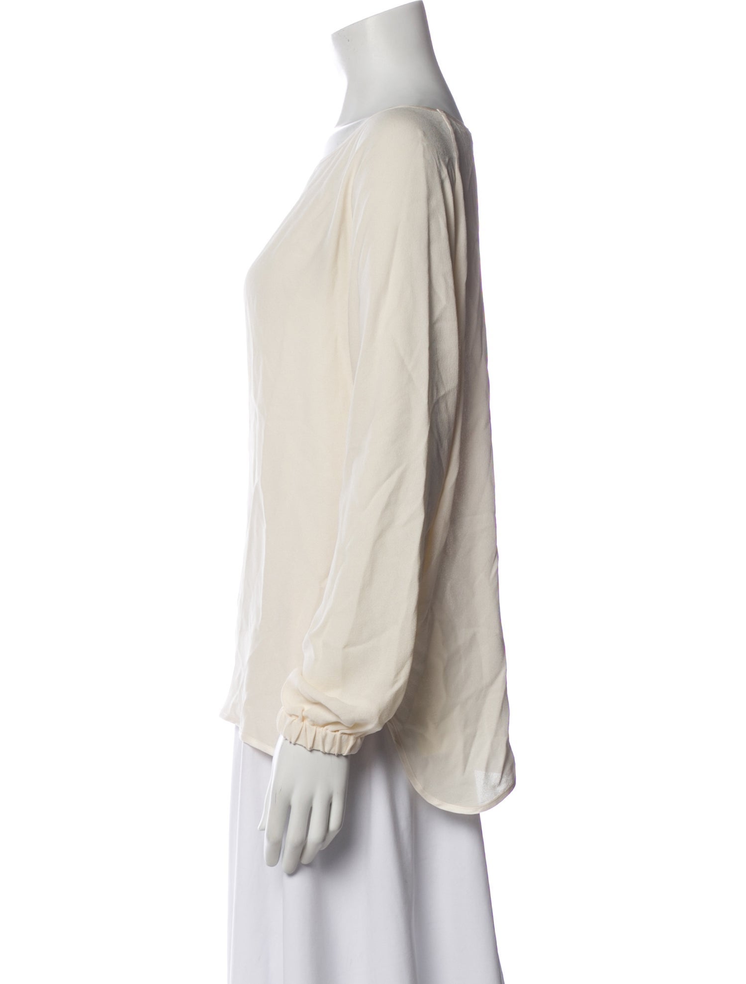 Max Mara Crew Neck Long Sleeve Blouse