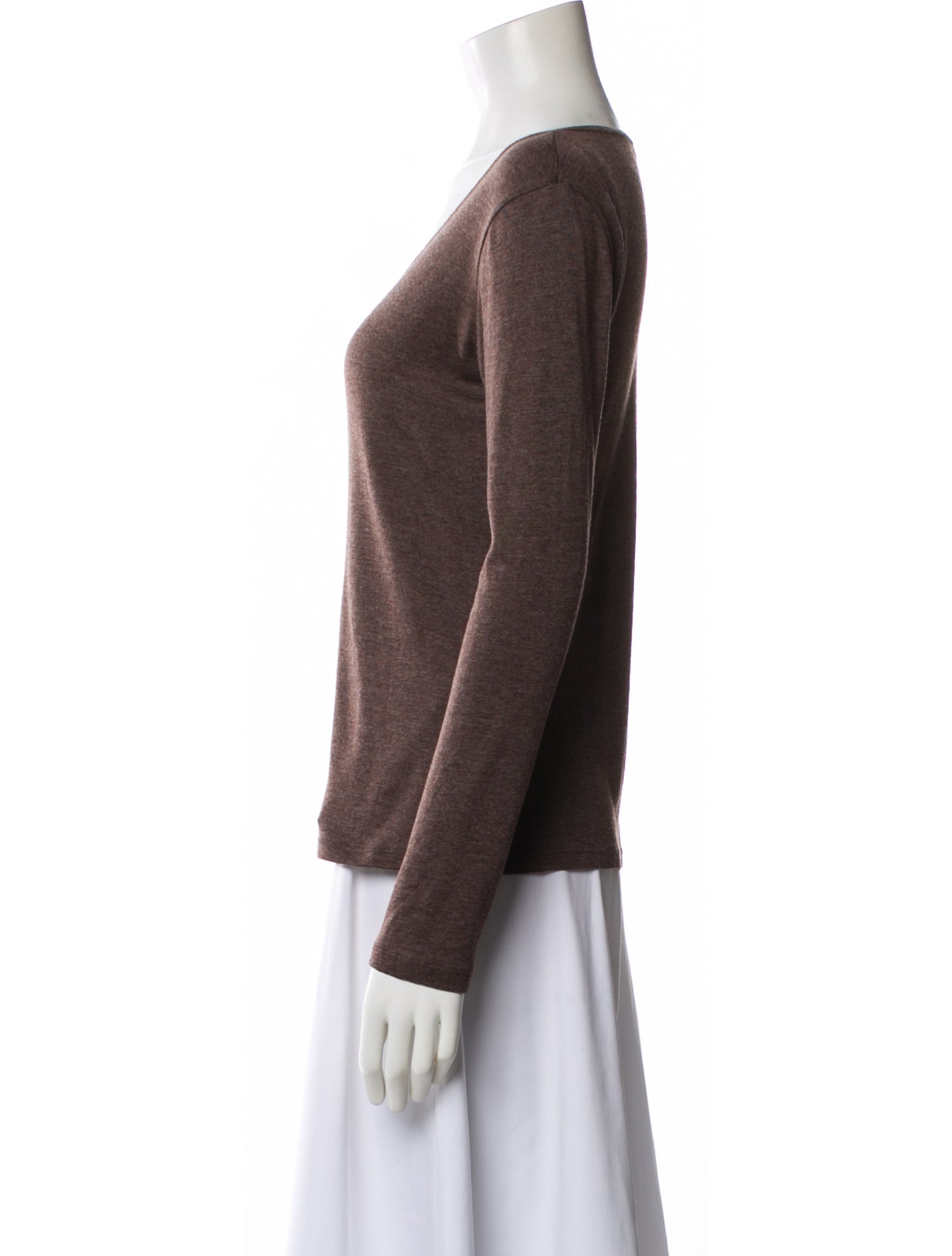Max Mara Wool V-Neck Top