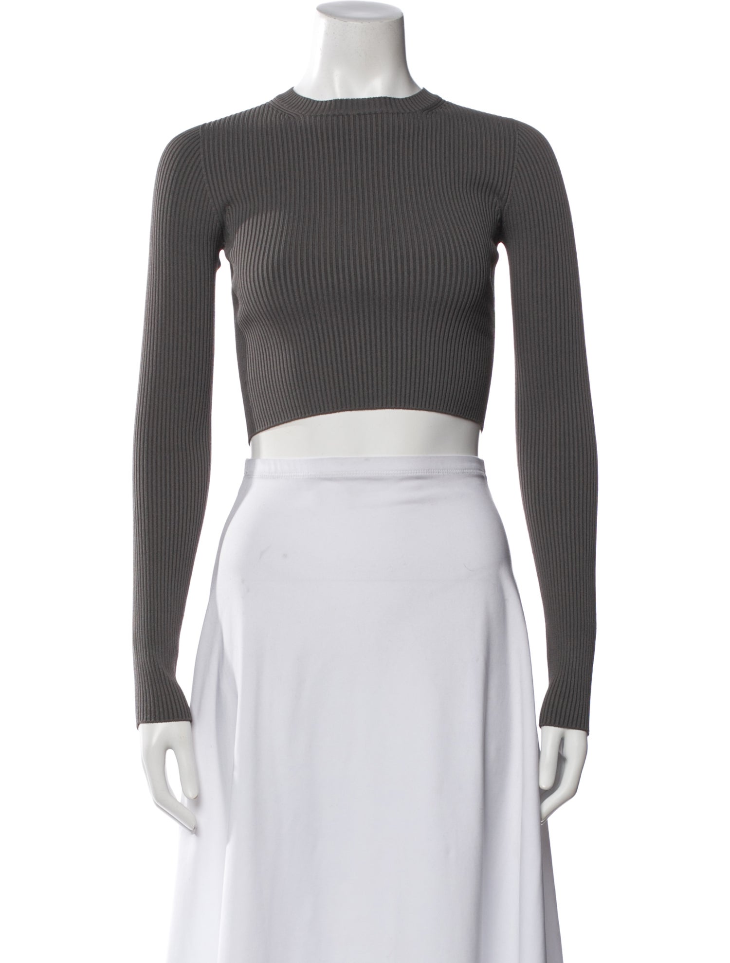 Max Mara Crew Neck Long Sleeve Crop Top w/ Tags