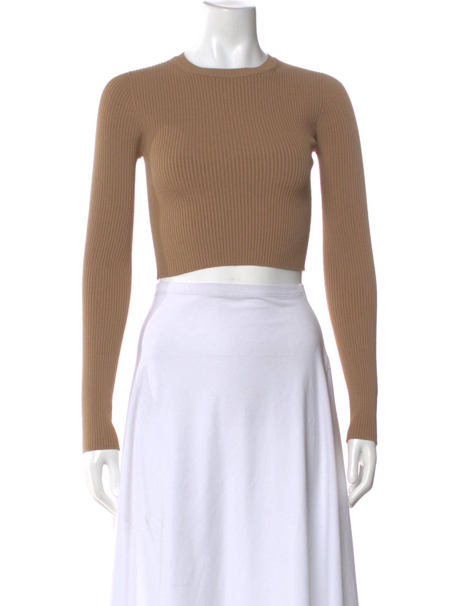 Max Mara Crew Neck Long Sleeve Crop Top w/ Tags