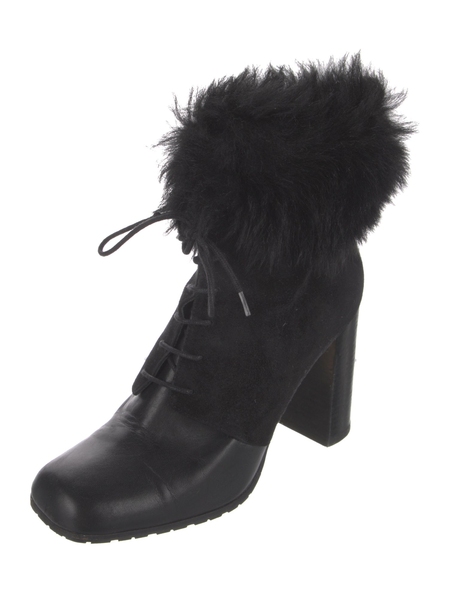 Max Mara Leather Lace-Up Boots