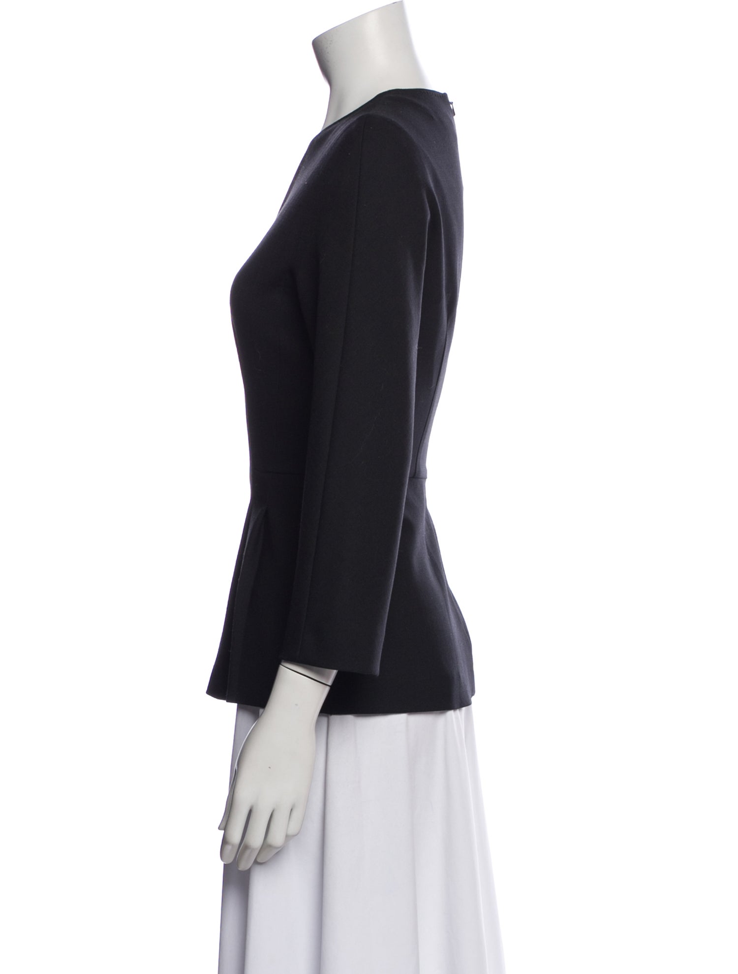 Max Mara Virgin Wool Crew Neck Blouse