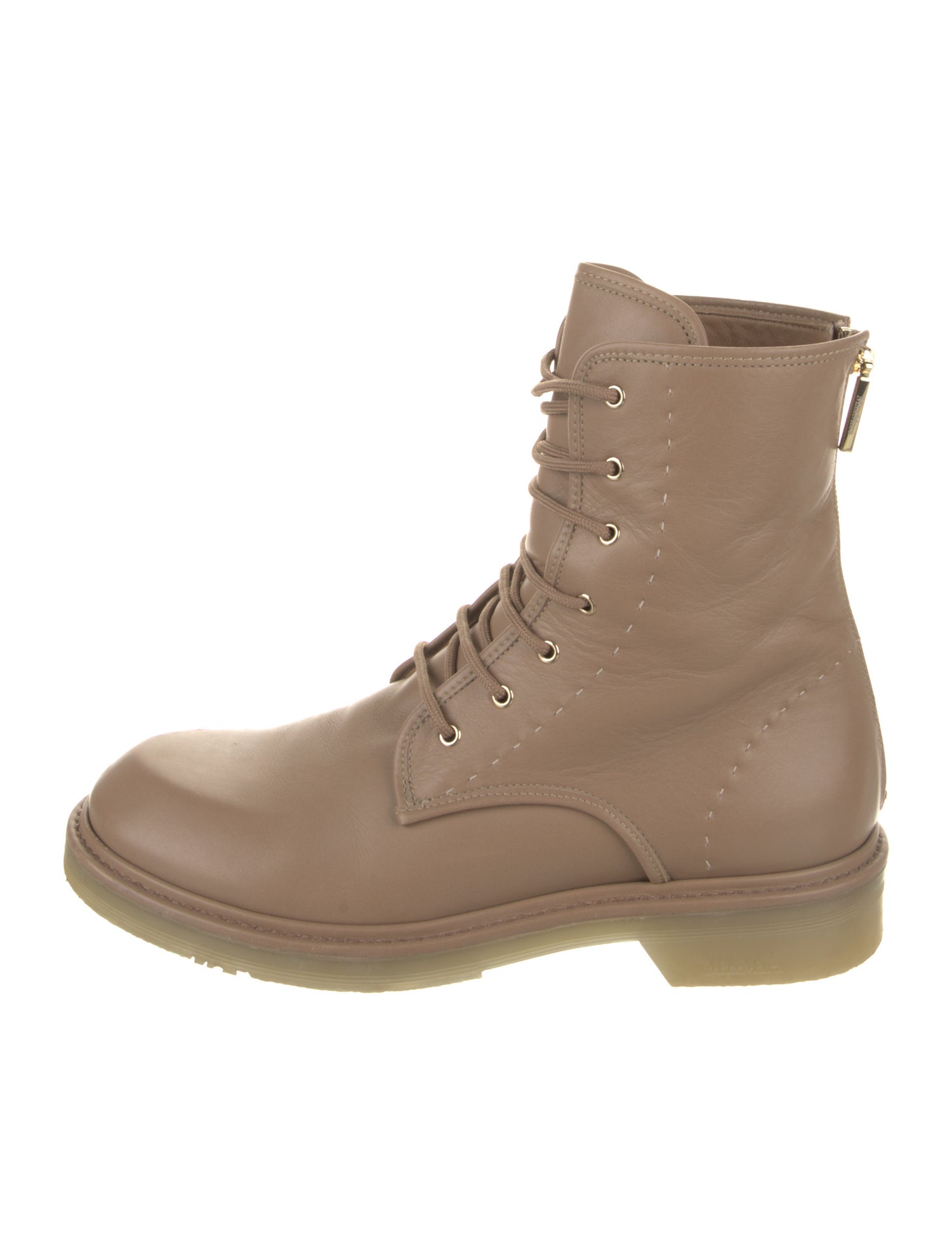 Max Mara Leather Combat Boots