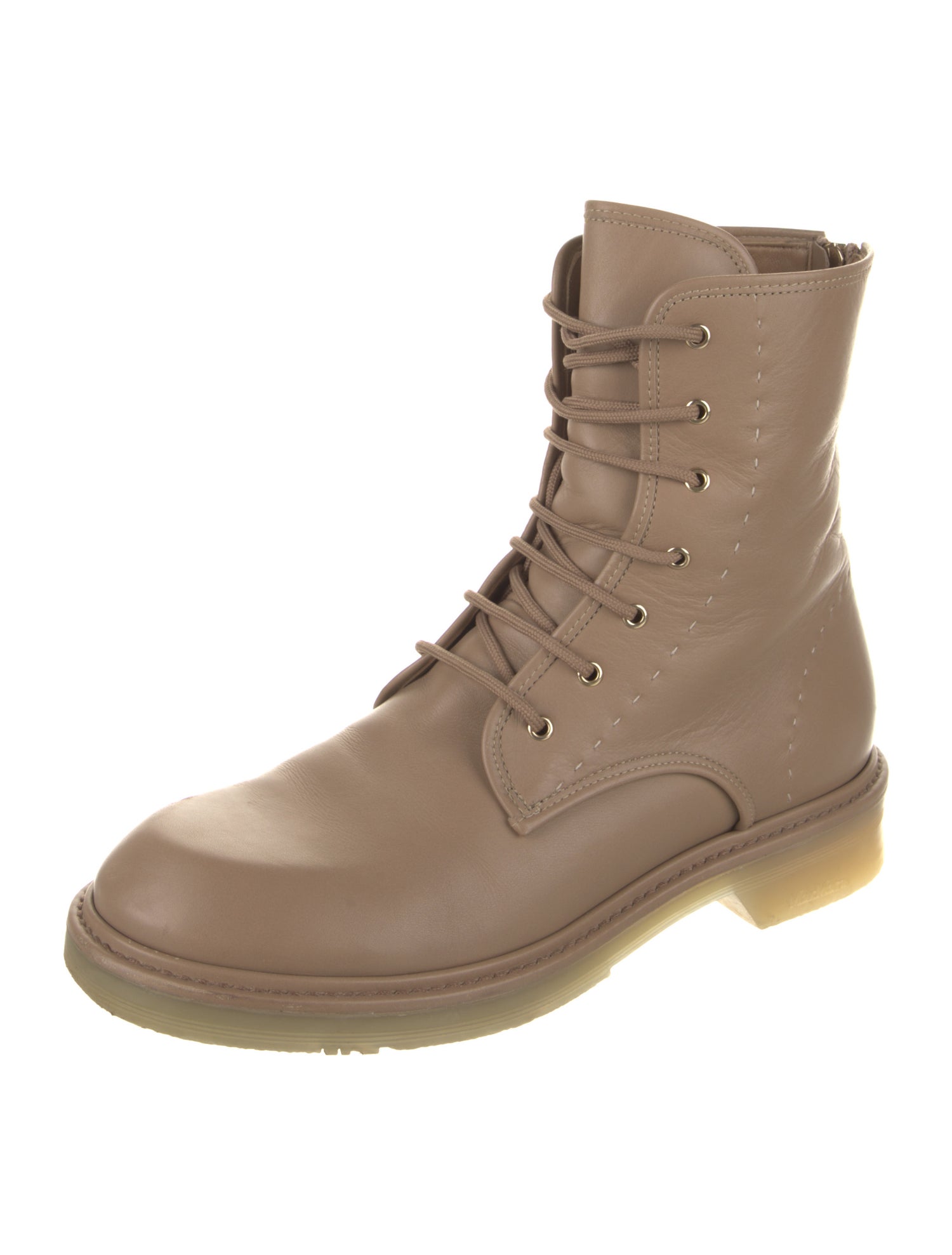 Max Mara Leather Combat Boots