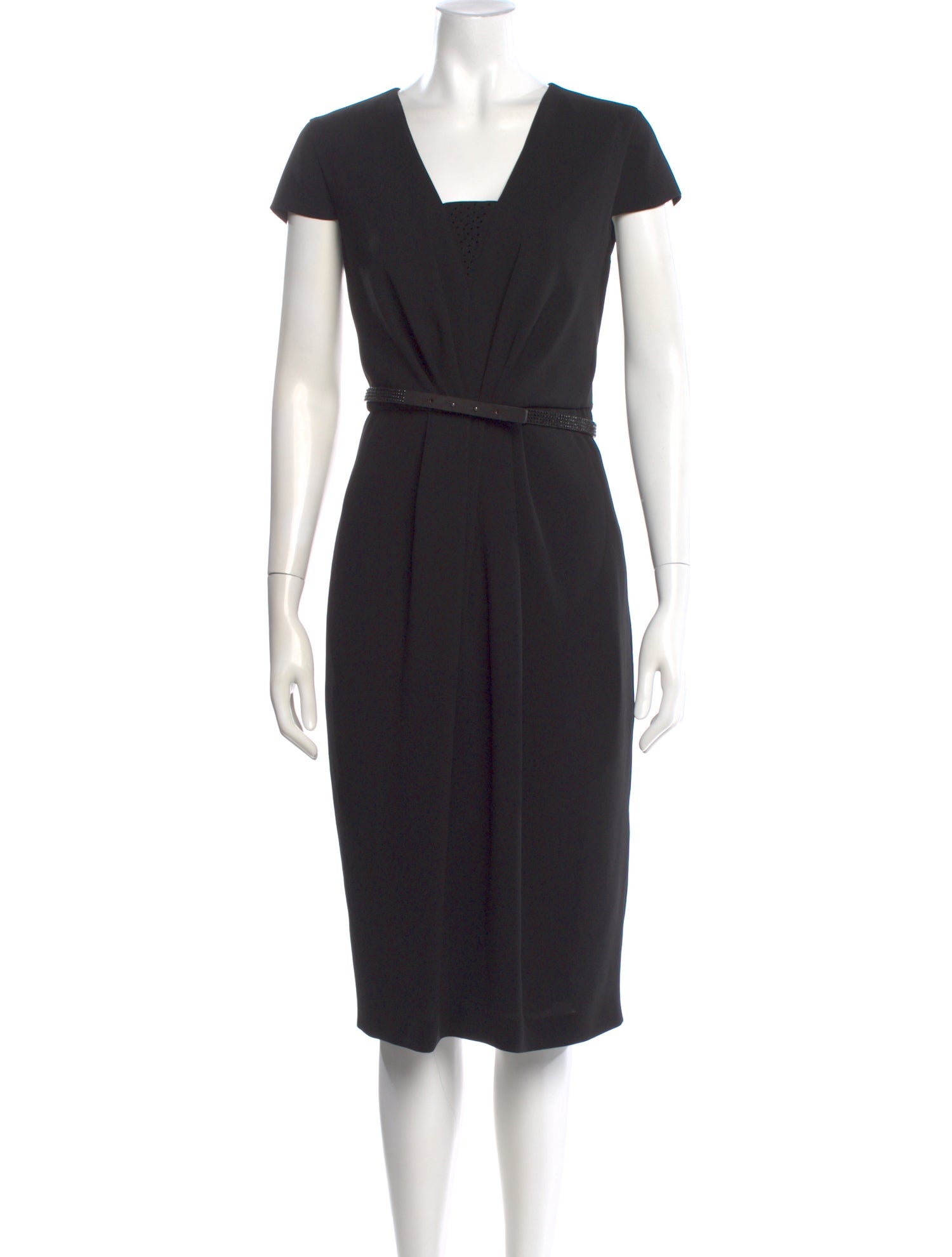 Max Mara Square Neckline Knee-Length Dress