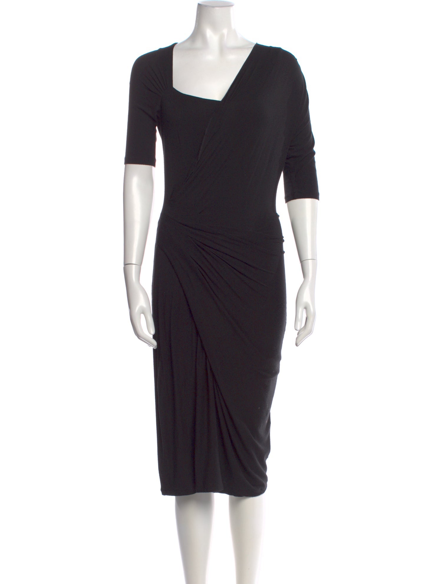Max Mara Square Neckline Midi Length Dress