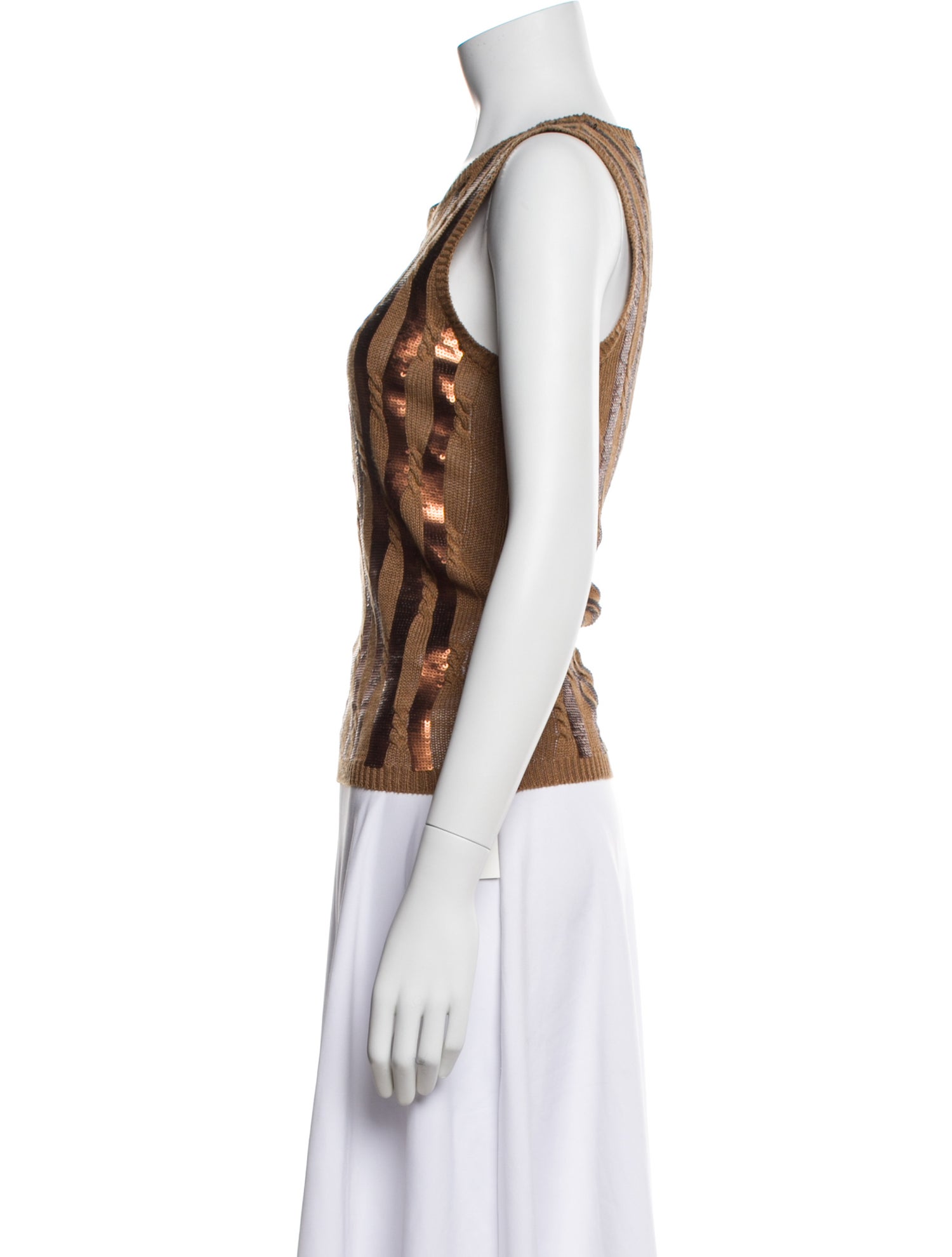 Max Mara Linen Striped Top w/ Tags