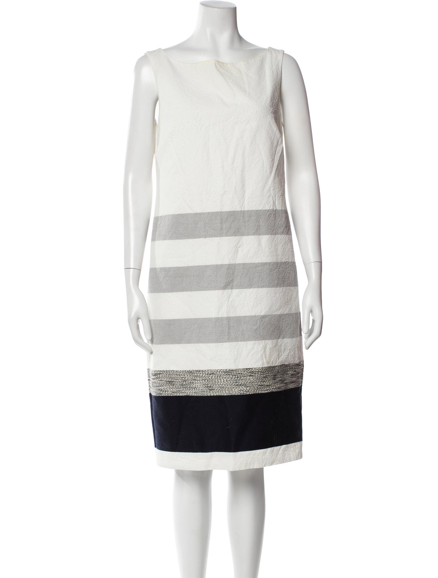 Max Mara Striped Knee-Length Dress