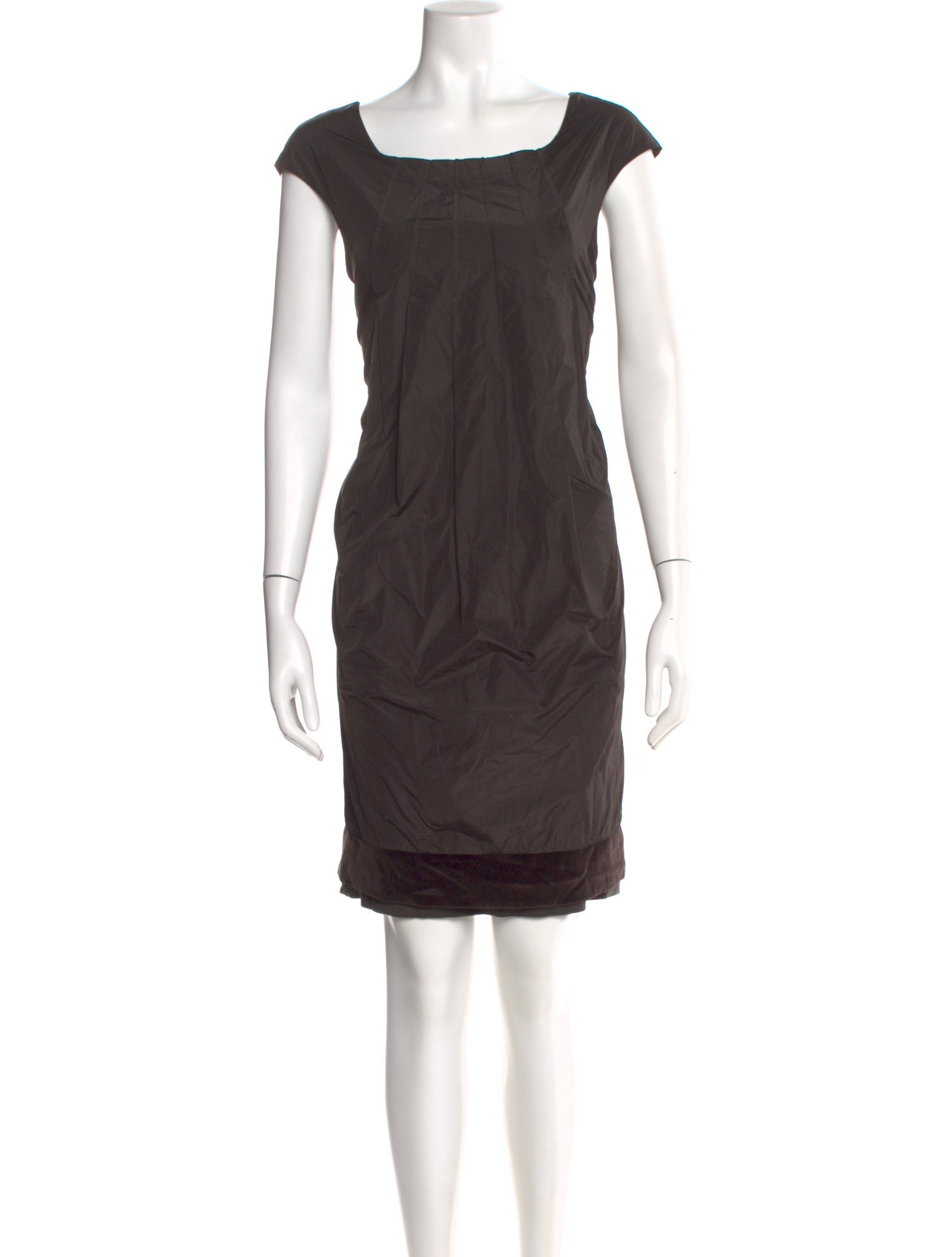 Max Mara Square Neckline Knee-Length Dress