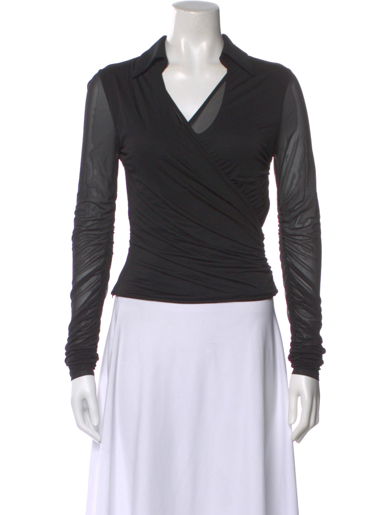 Max Mara V-Neck Long Sleeve Blouse