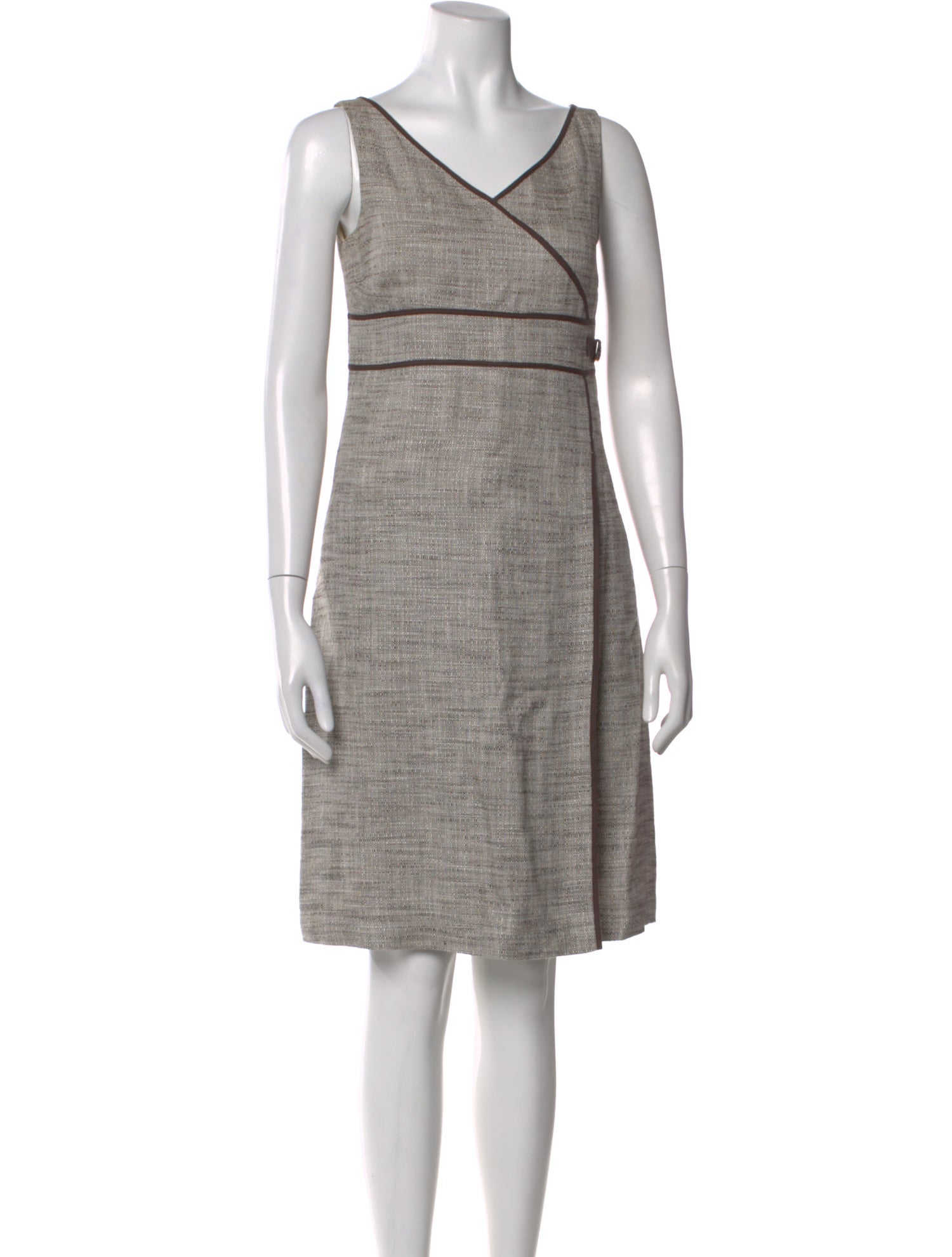 Max Mara V-Neck Knee-Length Dress