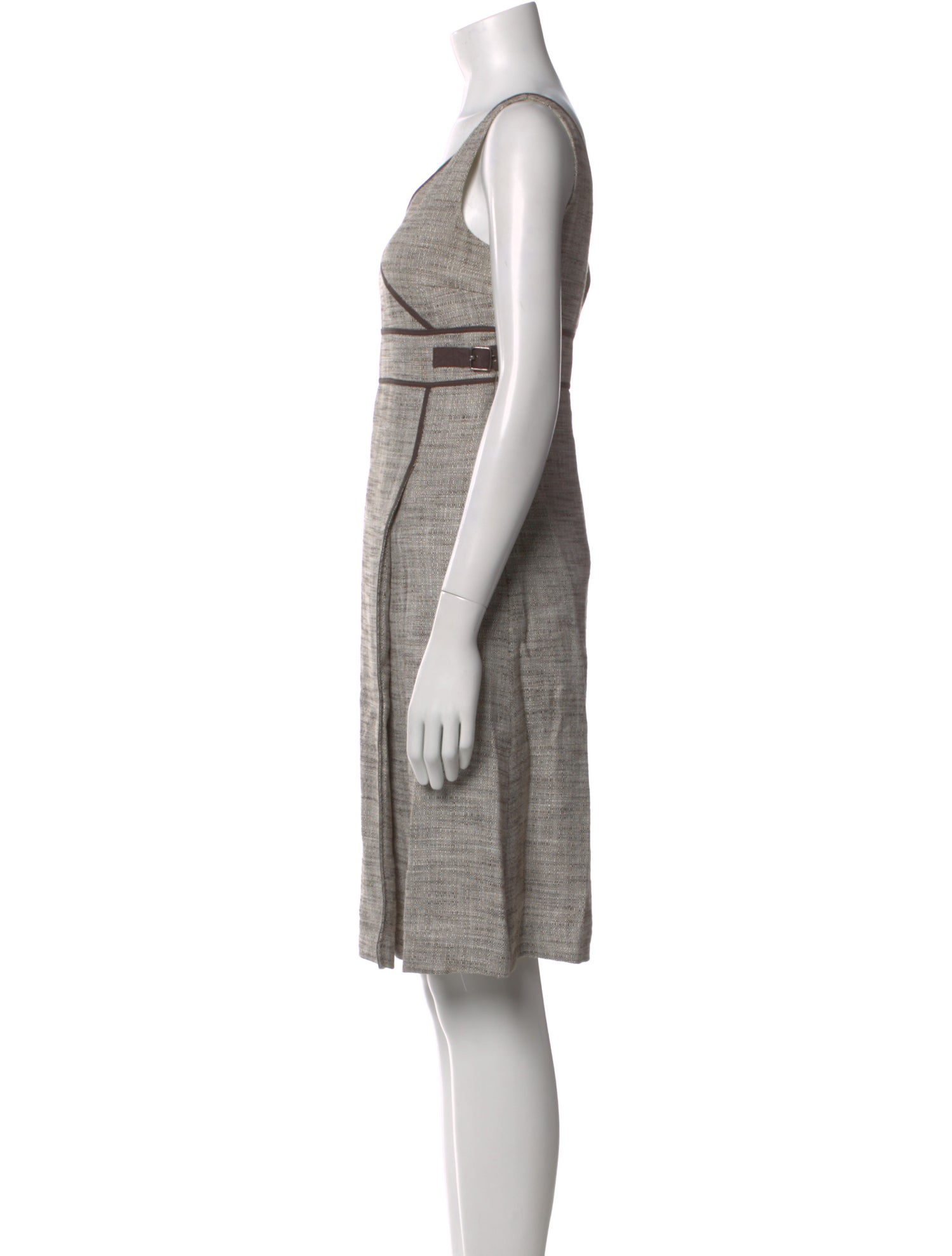 Max Mara V-Neck Knee-Length Dress